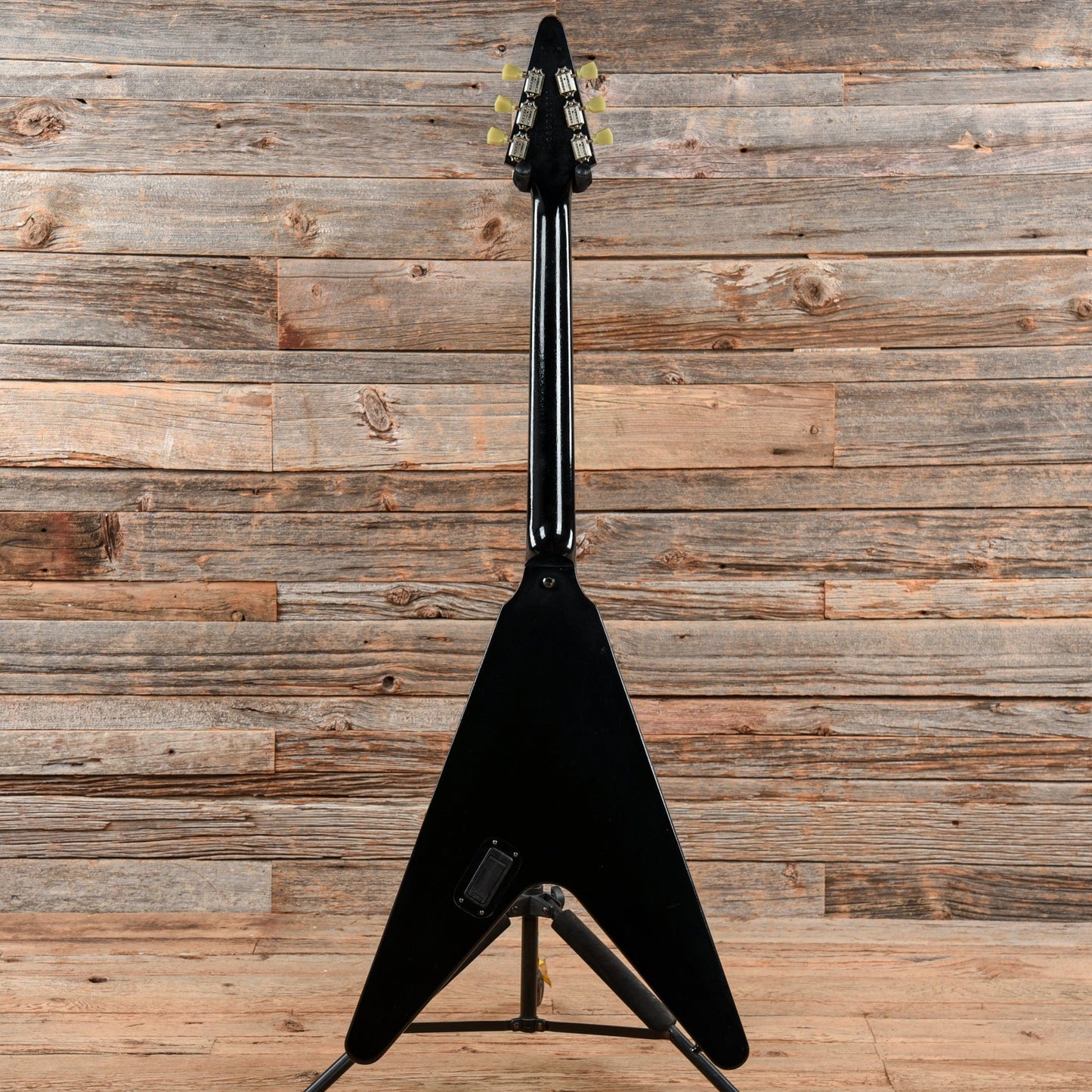 Gibson Flying V Gothic Satin Black Electric Guitars / Solid Body