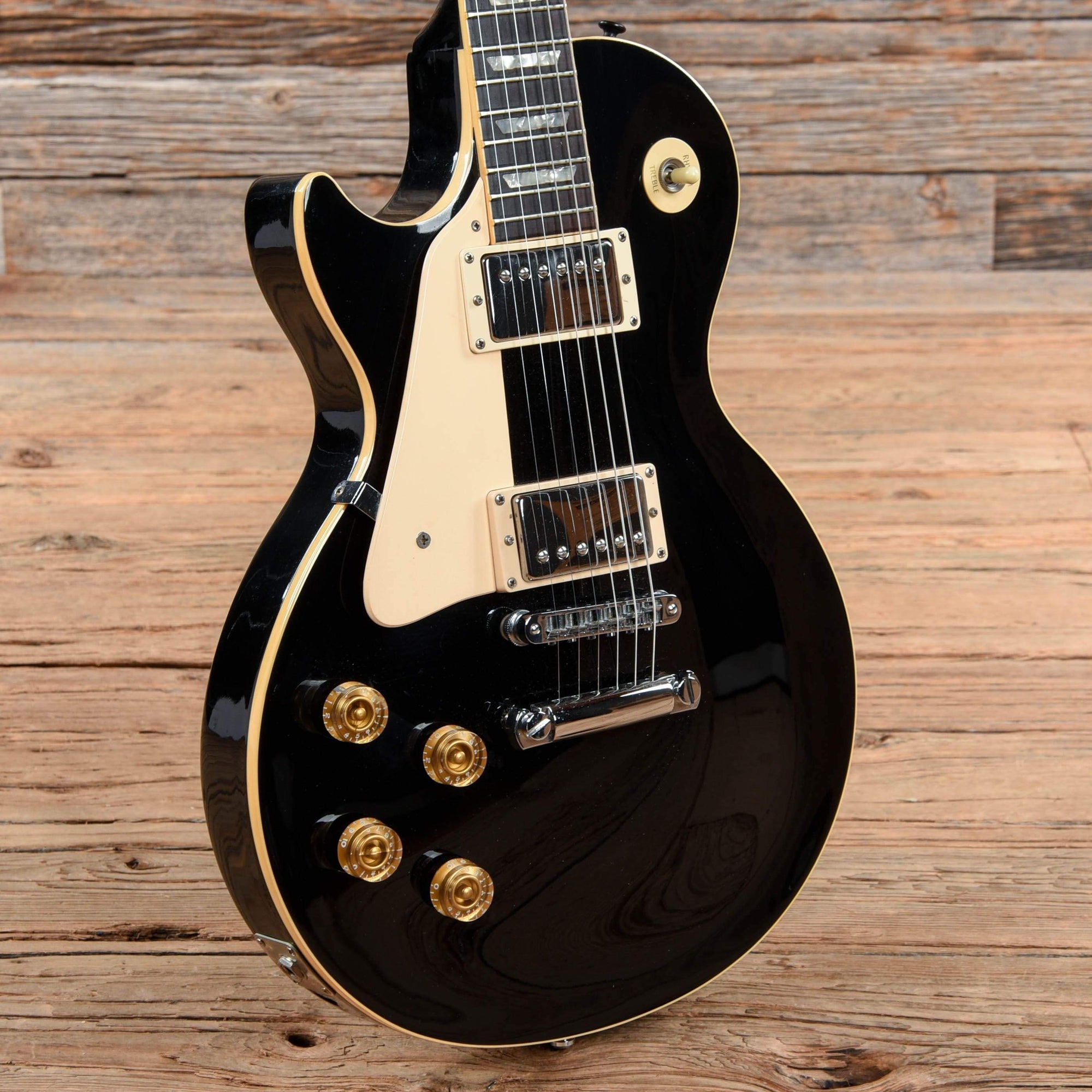 Gibson Les Paul Standard Black 1990 LEFTY – Chicago Music Exchange