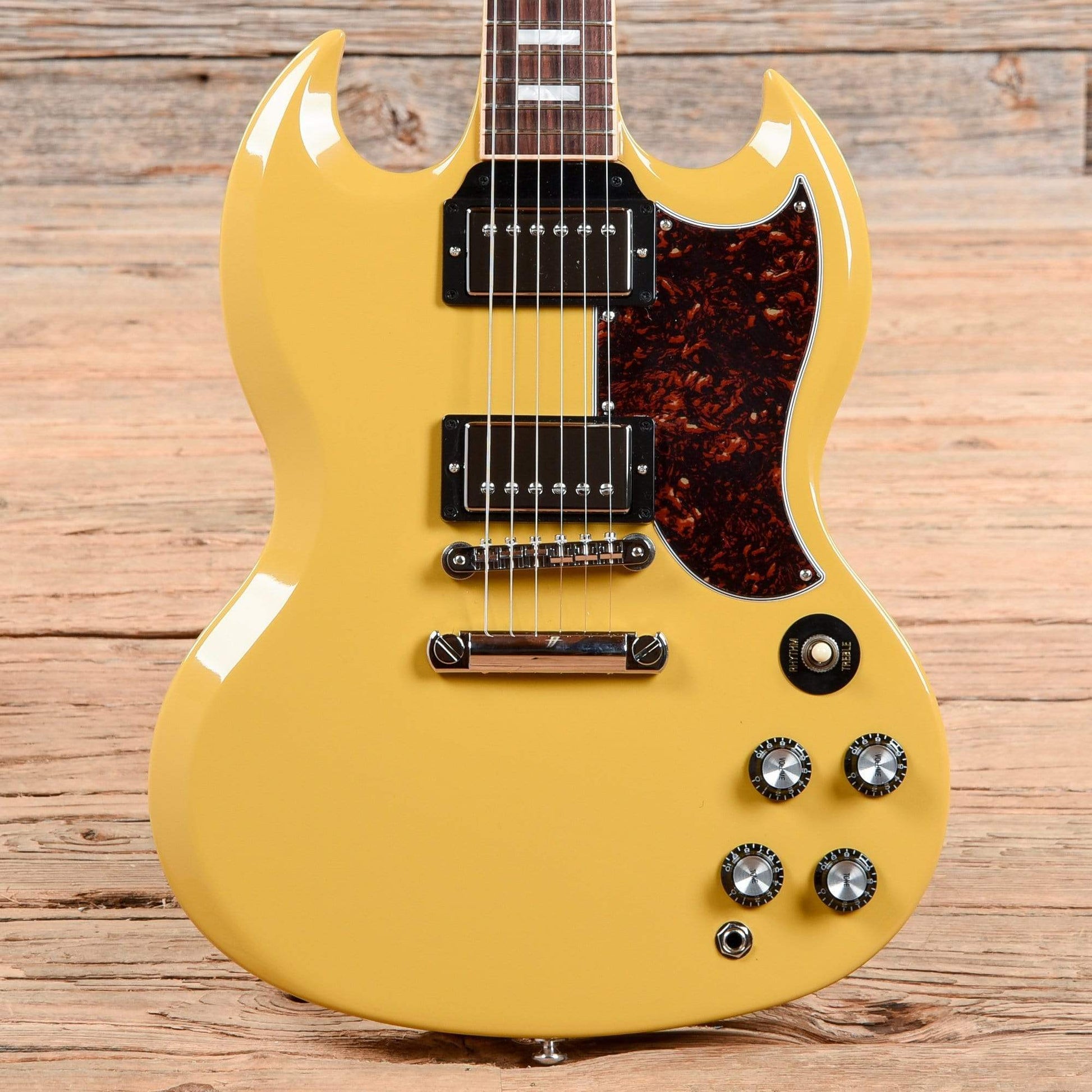 Gibson USA SG Standard Gloss Yellow w/Tortoise Pickguard & T-Type Pickups Electric Guitars / Solid Body