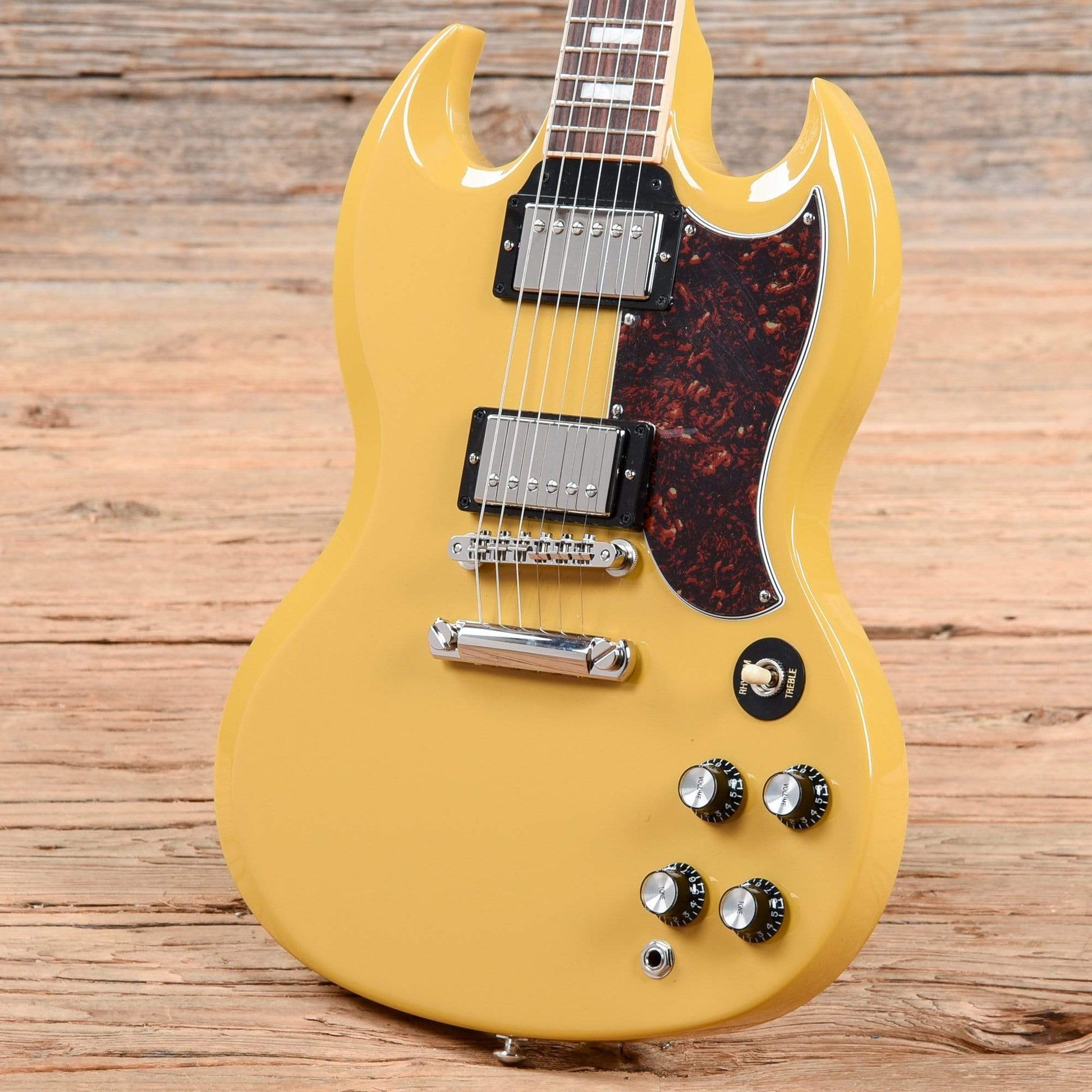 Gibson USA SG Standard Gloss Yellow w/Tortoise Pickguard & T-Type Pickups Electric Guitars / Solid Body