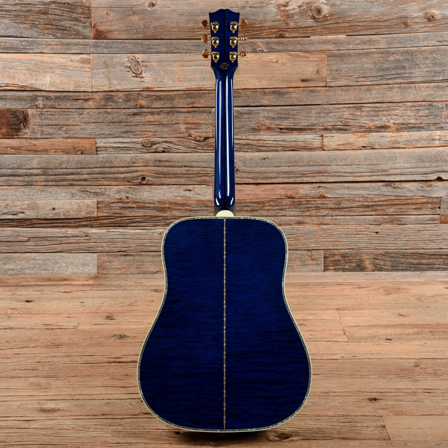 Gibson Hummingbird Custom Quilt (Custom Inlays and Blue Finish) Blue 2015