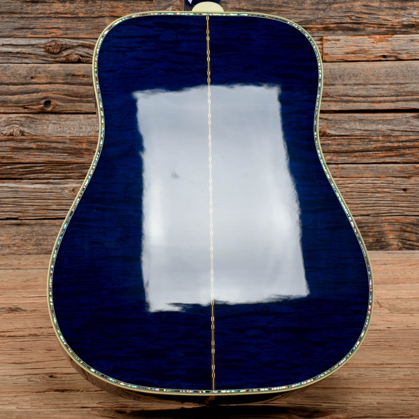 Gibson Hummingbird Custom Quilt (Custom Inlays and Blue Finish) Blue 2015