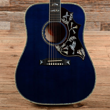 Gibson Hummingbird Custom Quilt (Custom Inlays and Blue Finish) Blue 2015