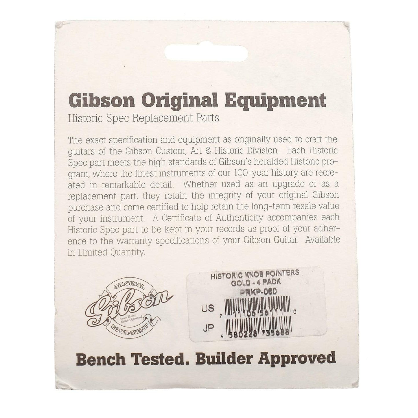 Gibson Historic Knob Pointers - Gold Parts