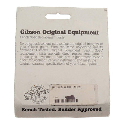 Gibson Stop Bar Tailpiece w/Studs & Inserts - Nickel Parts / Guitar Parts / Tailpieces