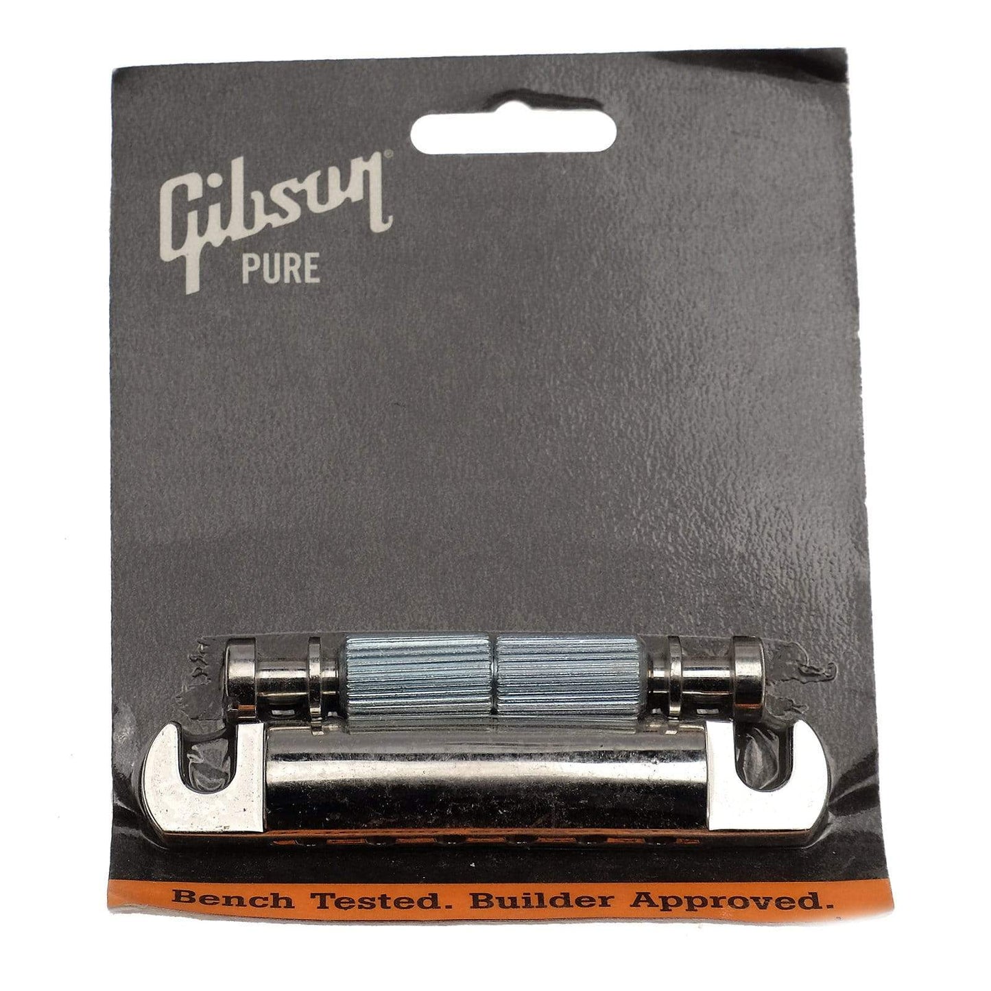 Gibson Stop Bar Tailpiece w/Studs & Inserts - Nickel Parts / Guitar Parts / Tailpieces