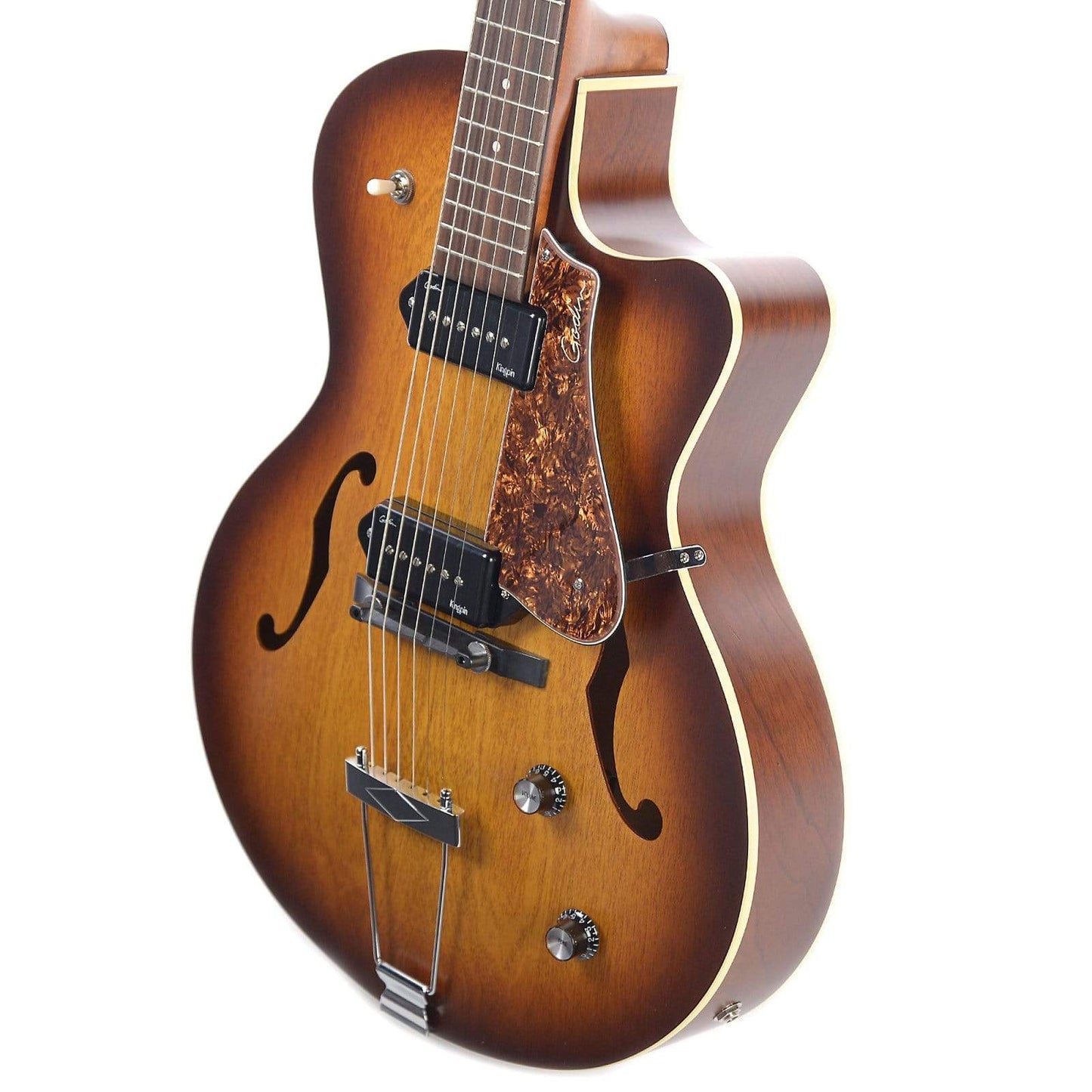 Godin 5th Avenue CW Kingpin II Archtop Cutaway Cognac Burst w/TRIC Case Electric Guitars / Hollow Body