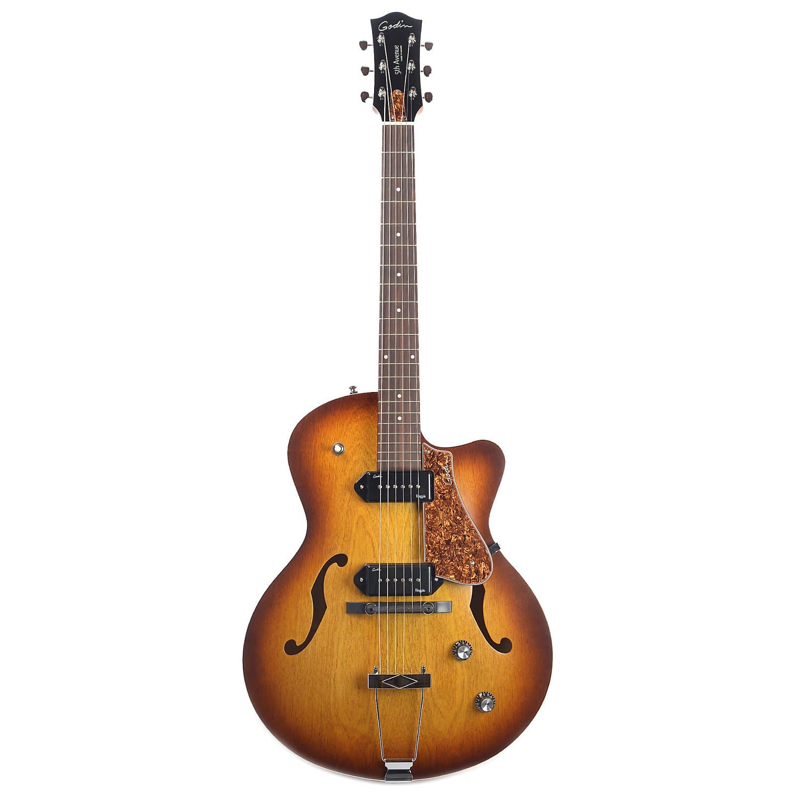 Godin 5th Avenue CW Kingpin II Archtop Cutaway Cognac Burst w/TRIC Case Electric Guitars / Hollow Body