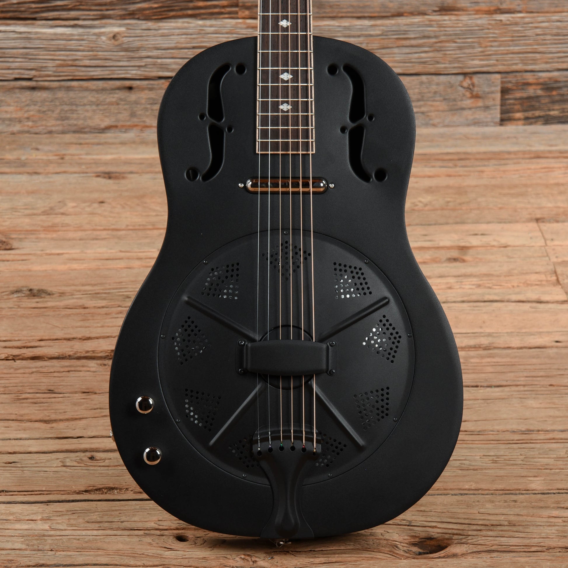 Gold Tone GRE Paul Beard Metal Body Thinline Resonator w/ Electronics Satin Black  LEFTY Acoustic Guitars / Resonator