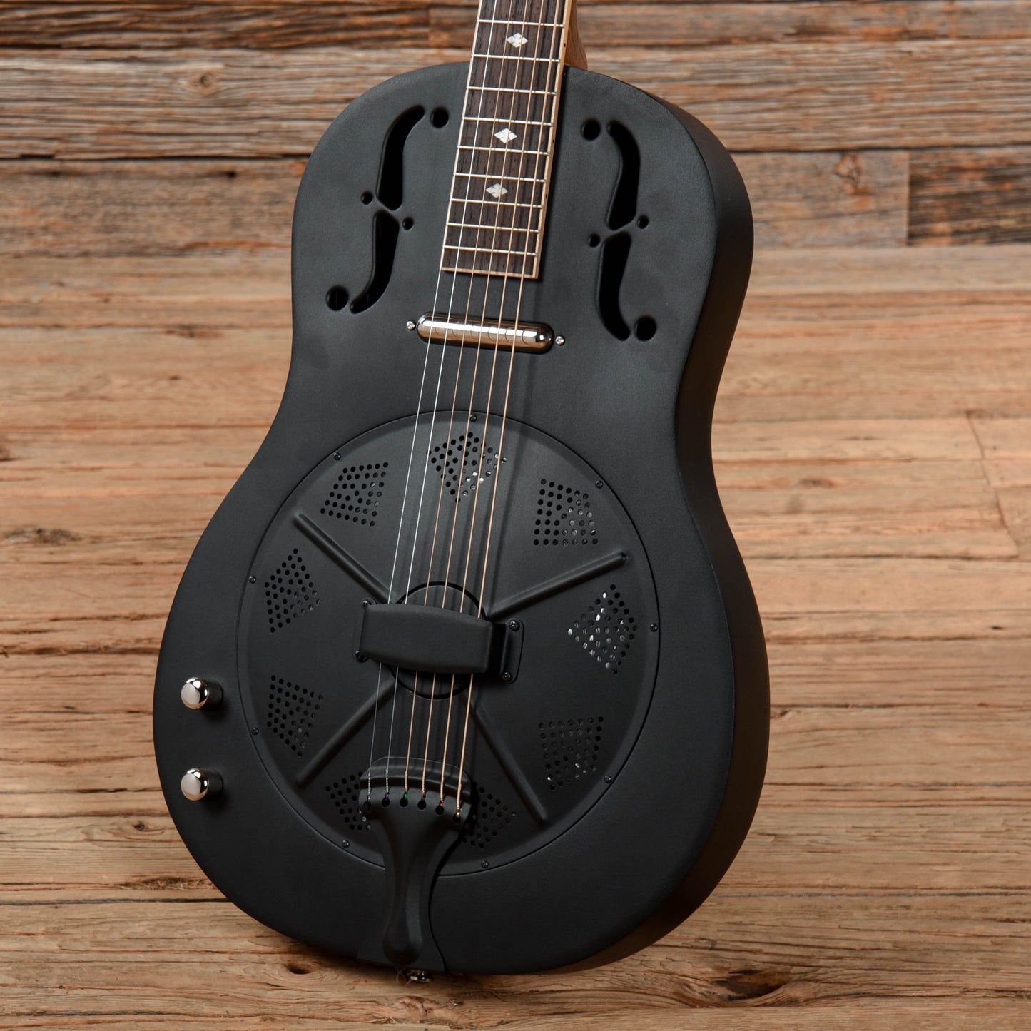 Gold Tone GRE Paul Beard Metal Body Thinline Resonator w/ Electronics Satin Black  LEFTY Acoustic Guitars / Resonator