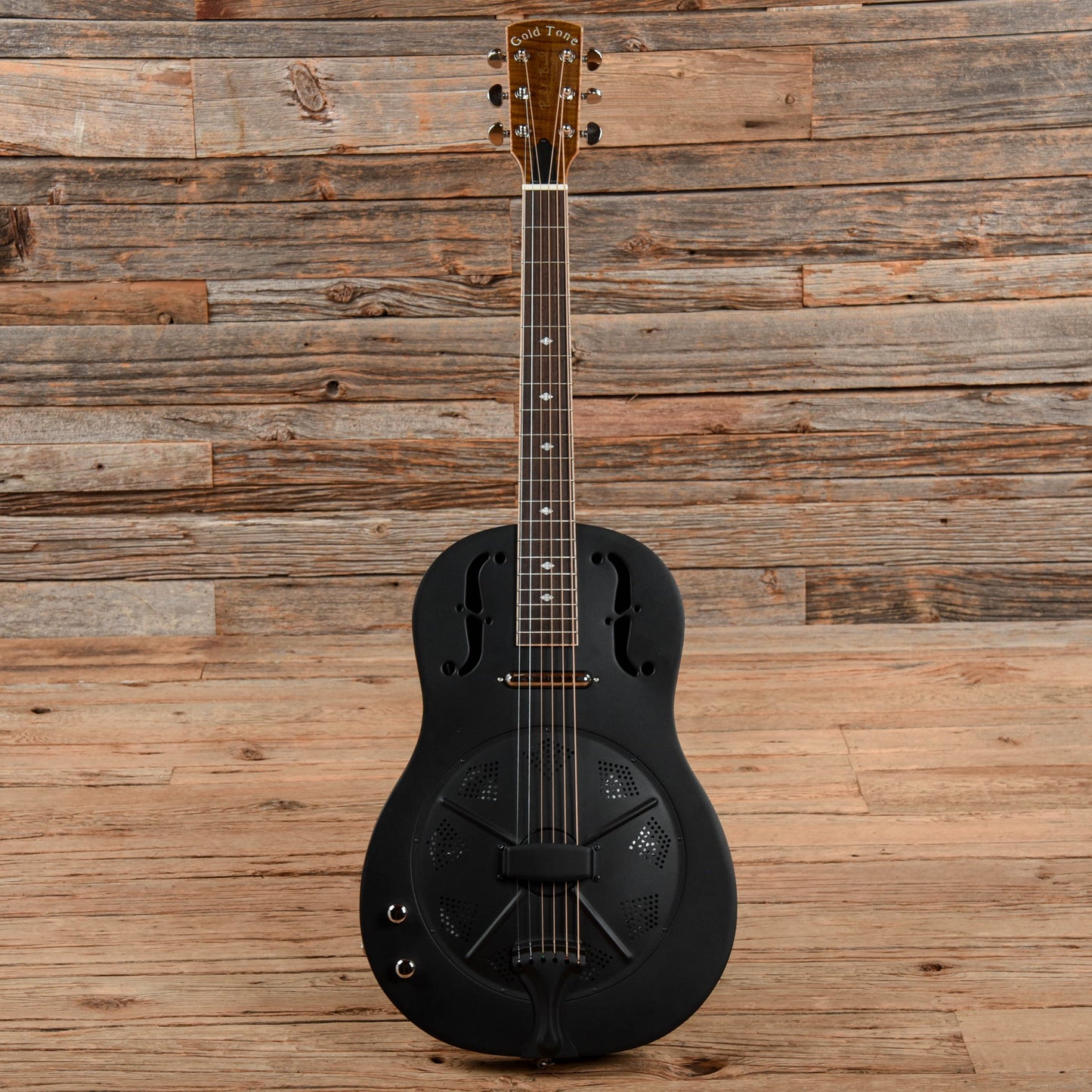 Gold Tone GRE Paul Beard Metal Body Thinline Resonator w/ Electronics Satin Black  LEFTY Acoustic Guitars / Resonator