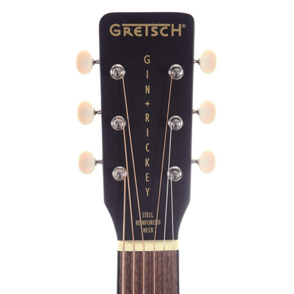 Gretsch G9520E Gin Rickey Acoustic/Electric Smokestack Black w/Soundhole Pickup Acoustic Guitars / Parlor