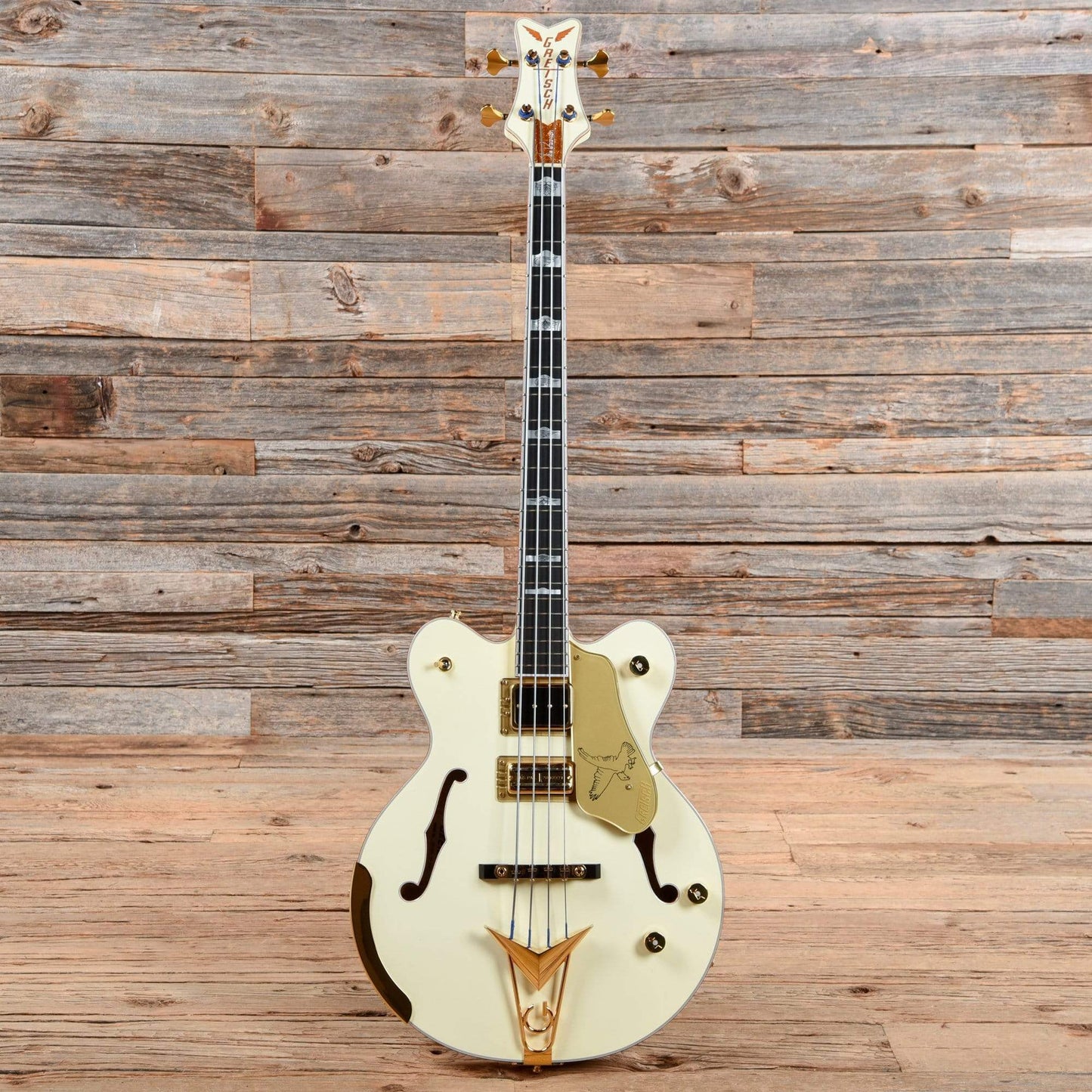 Gretsch G6136B-TP Tom Petersson Signature Falcon Bass White 2017 Bass Guitars / Short Scale