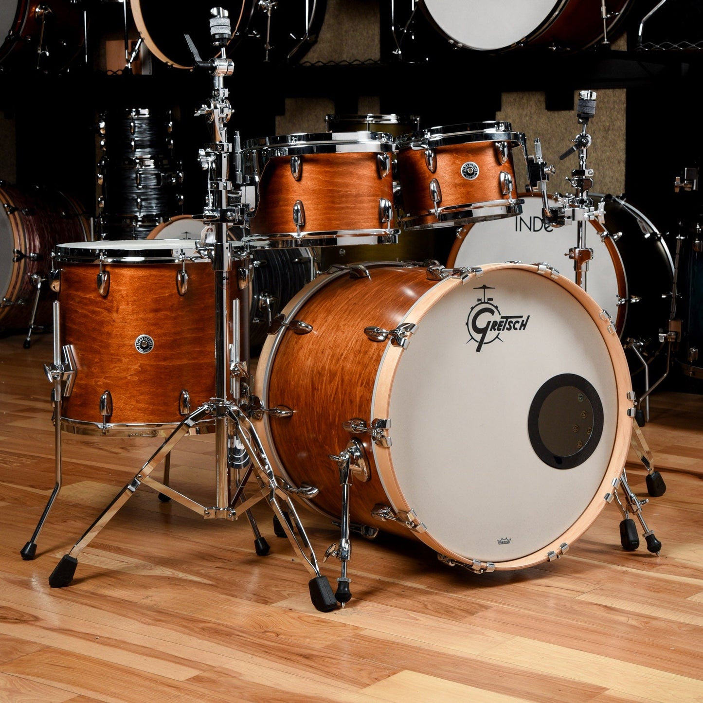 Gretsch Brooklyn 4 Piece Drum Kit Satin Mahogony Drums and Percussion / Acoustic Drums / Full Acoustic Kits