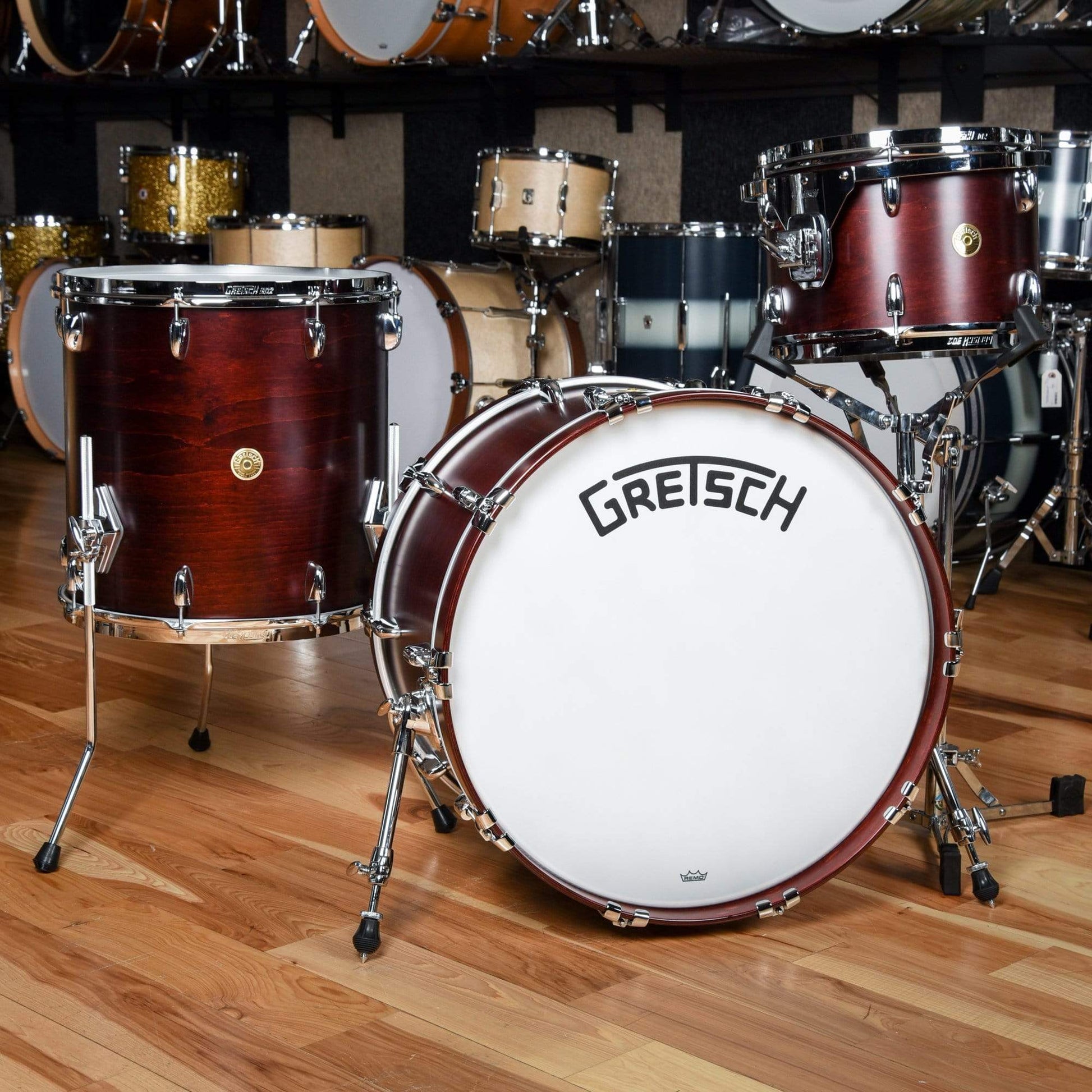 Gretsch Broadkaster 13/16/22 3pc. Drum Kit Satin Walnut Drums and Percussion / Acoustic Drums / Full Acoustic Kits