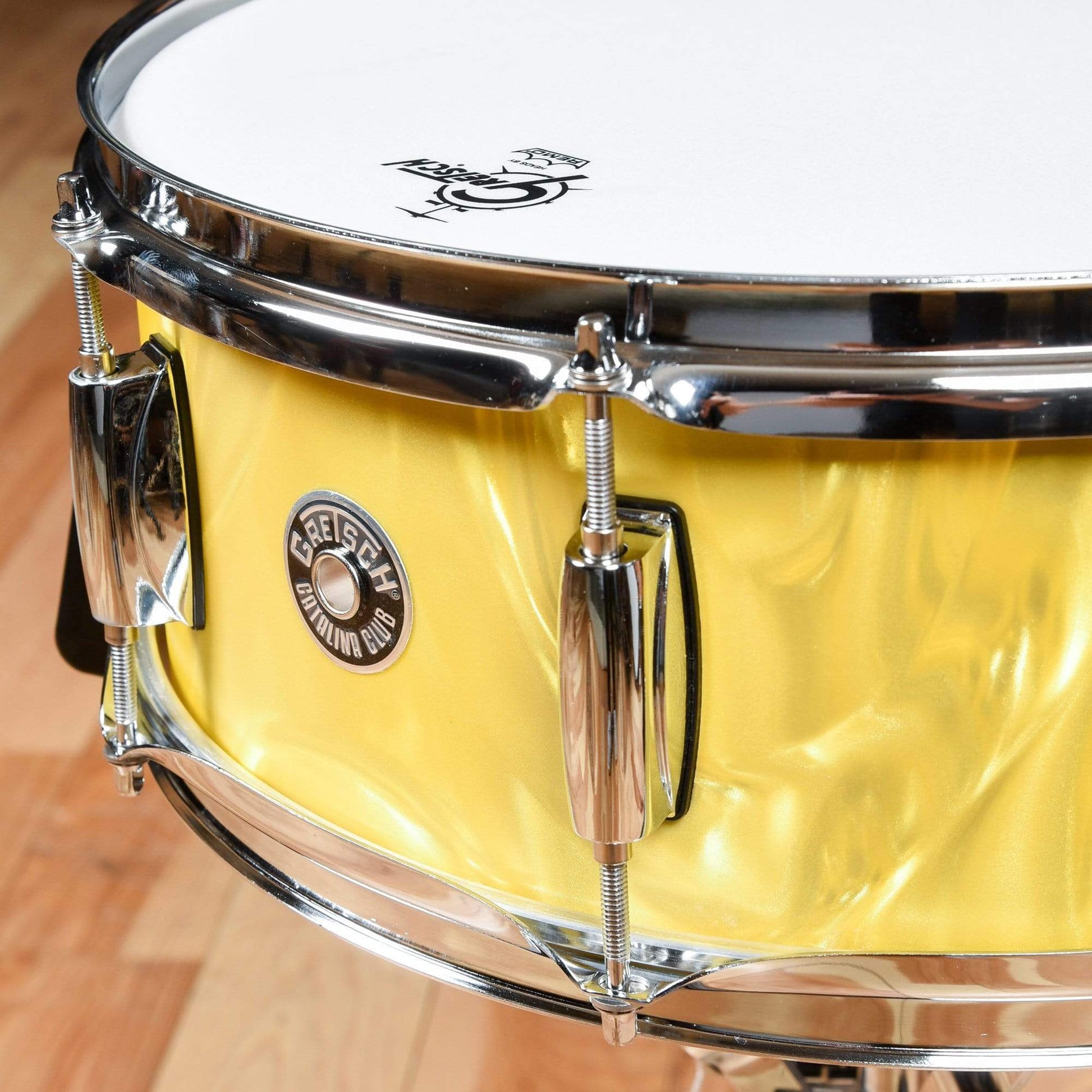 Gretsch Catalina Club 12/14/20/5x14 4pc. Drum Kit Yellow Satin Flame Drums and Percussion / Acoustic Drums / Full Acoustic Kits