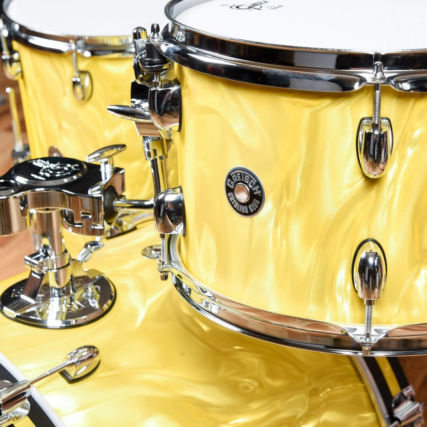 Gretsch Catalina Club 12/14/20/5x14 4pc. Drum Kit Yellow Satin Flame Drums and Percussion / Acoustic Drums / Full Acoustic Kits