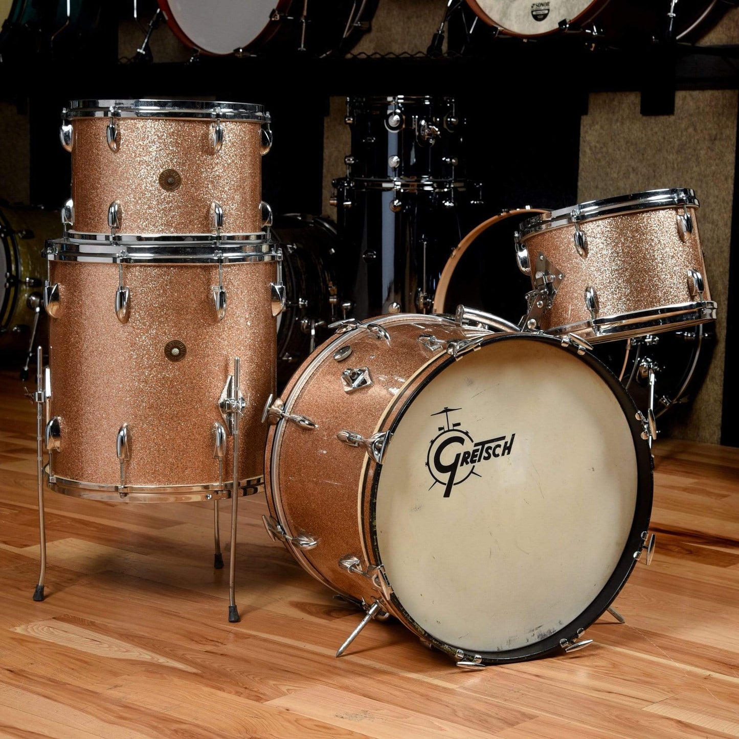 Gretsch Drums 12/13/16/20 1960's Drum Kit Champagne Sparkle Drums and Percussion / Acoustic Drums / Full Acoustic Kits