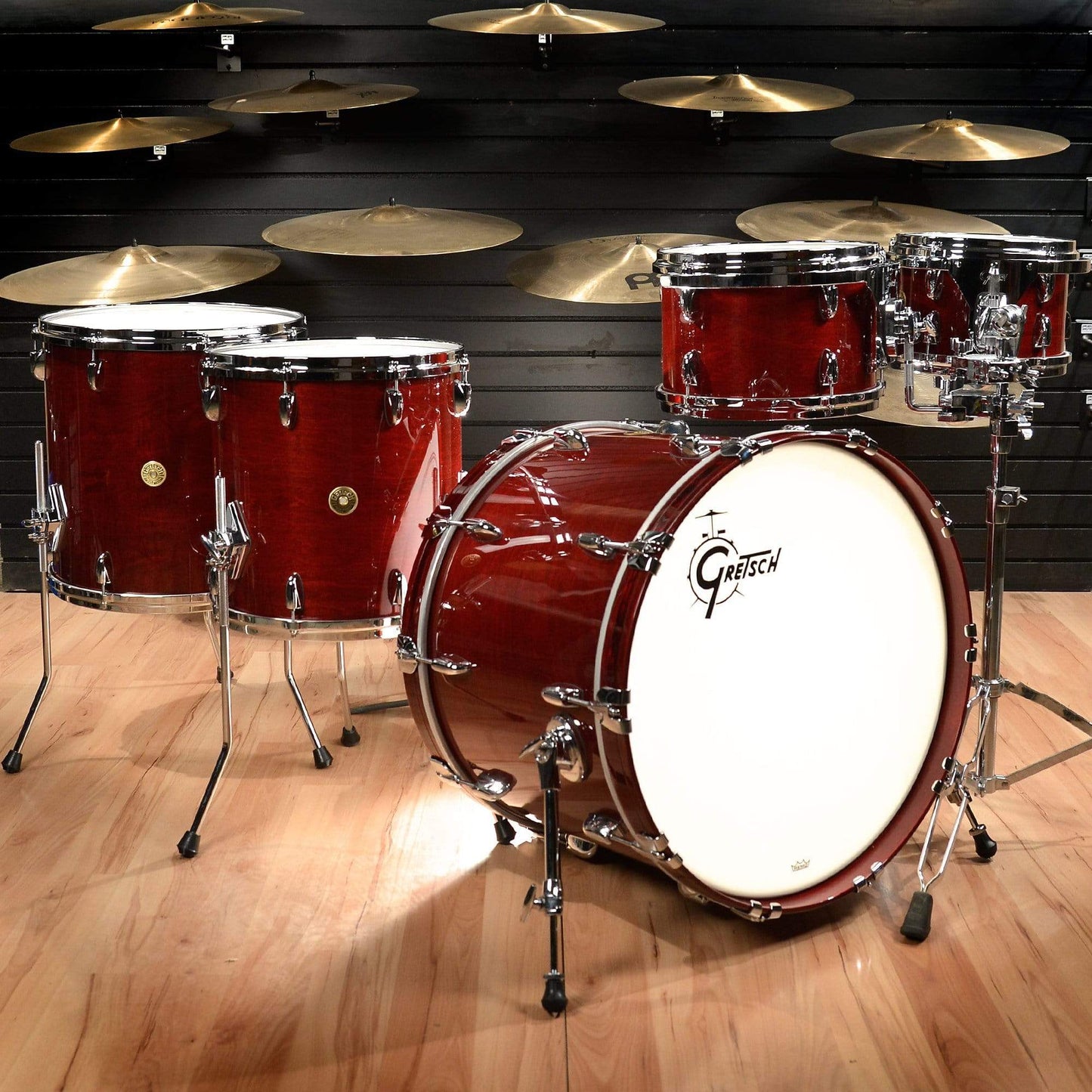 Gretsch USA Custom 10/12/14/16/22 5pc. Drum Kit Rosewood Gloss w/Keyholder Drums and Percussion / Acoustic Drums / Full Acoustic Kits