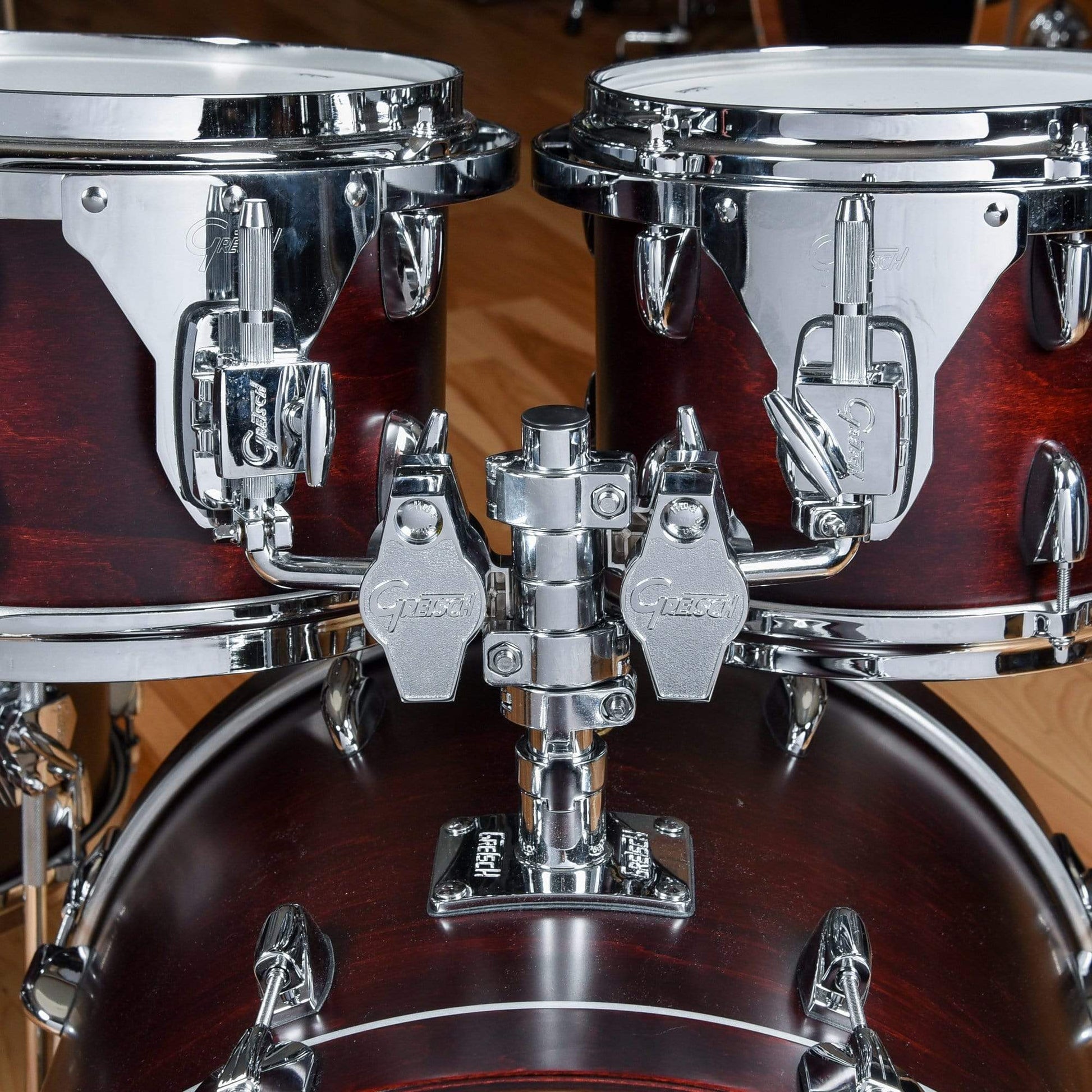 Gretsch USA Custom 10/12/14/20 4pc. Drum Kit Chestnut Duco Satin Lacquer w/Double Tom Mount Drums and Percussion / Acoustic Drums / Full Acoustic Kits