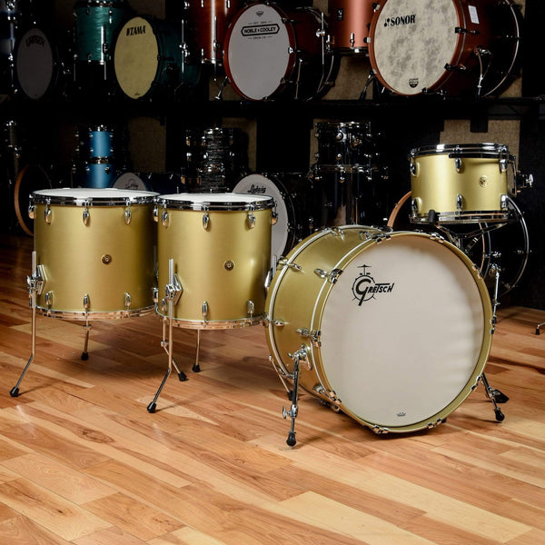 Gretsch USA Custom 13/16/18/24 4pc. Drum Kit Gold Mist Satin – Chicago ...