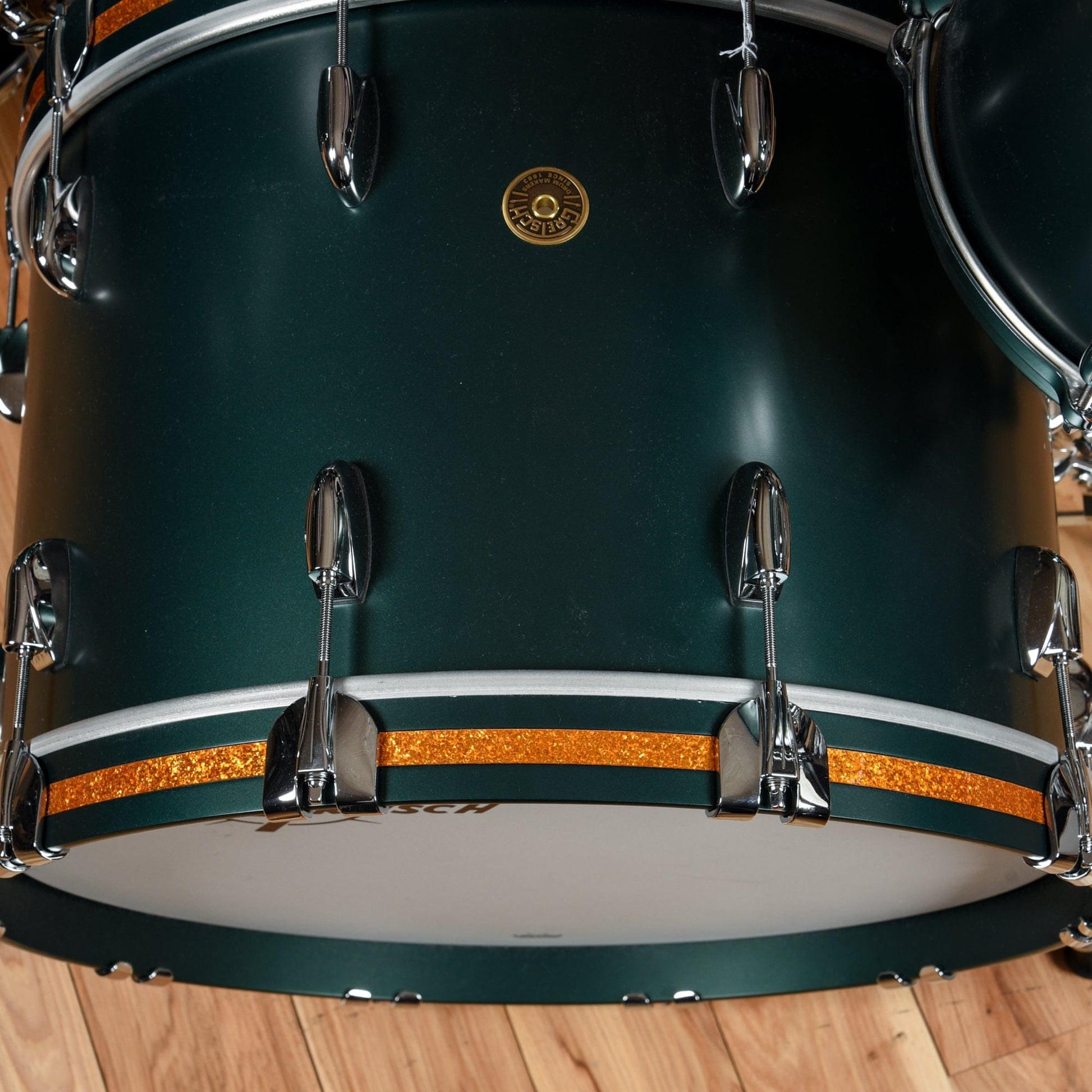 Gretsch USA Custom 13/16/22 3pc. Drum Kit Satin Cadillac Green Drums and Percussion / Acoustic Drums / Full Acoustic Kits