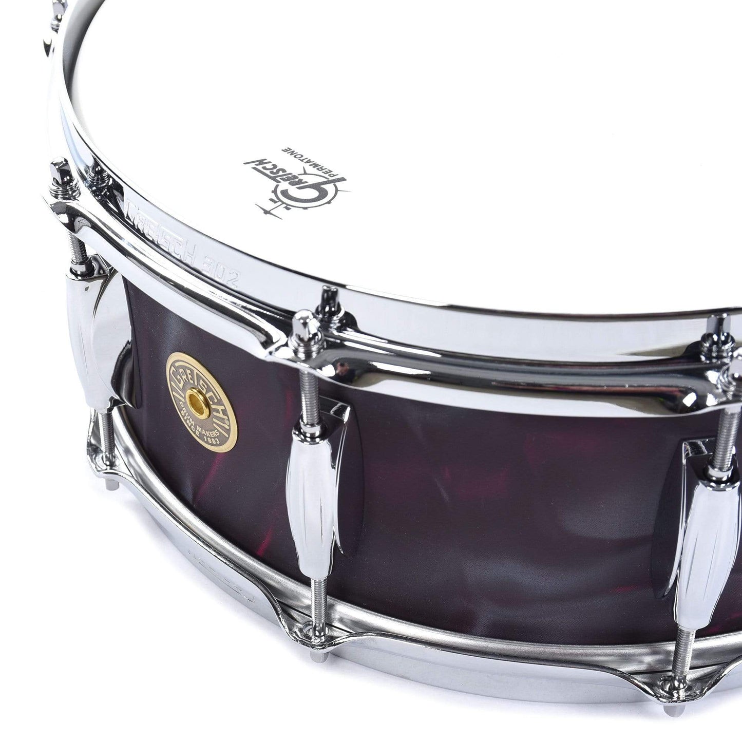 Gretsch 5x14 Broadkaster Snare Drum Black Satin Flame Drums and Percussion / Acoustic Drums / Snare