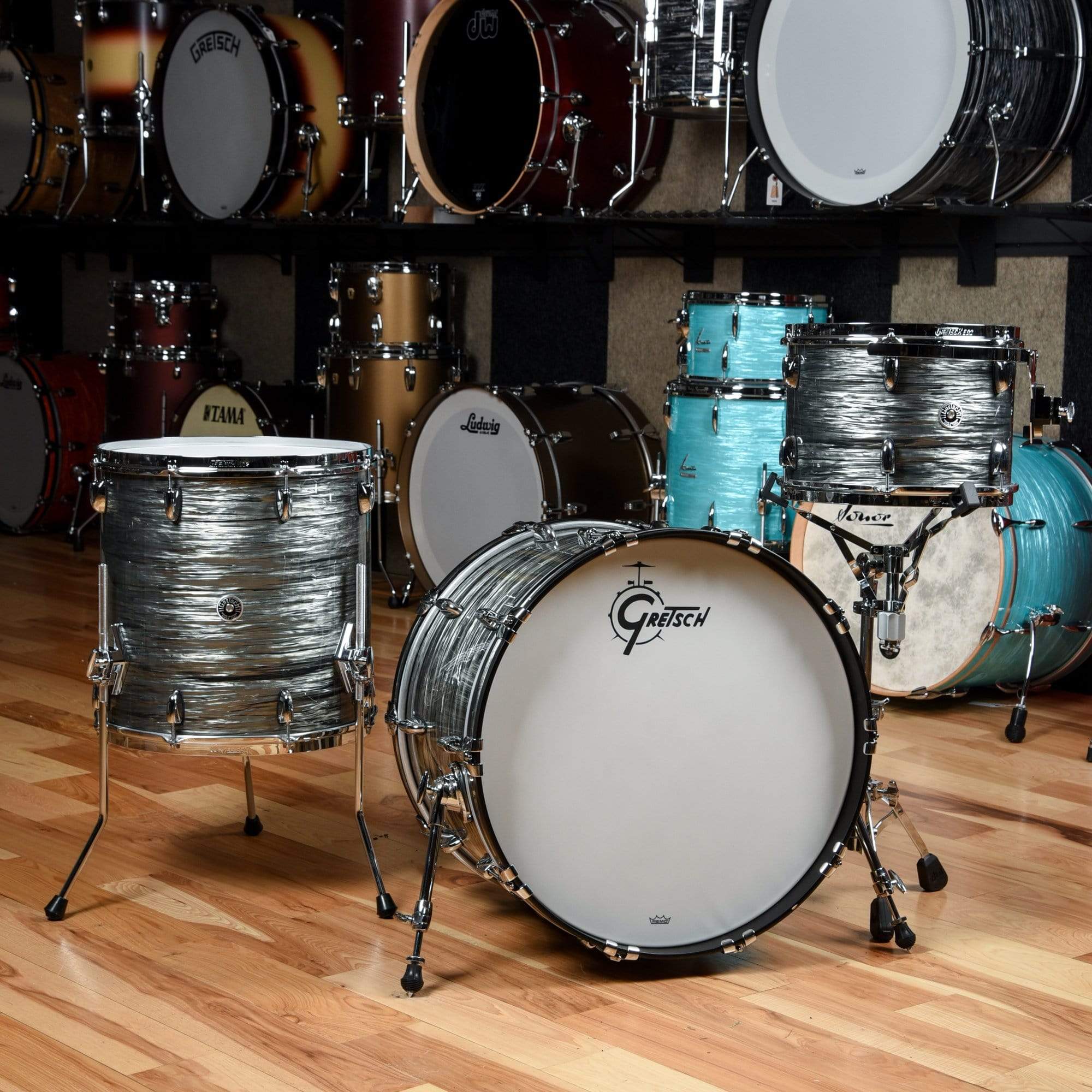 Gretsch Brooklyn 13/16/22 3pc. Drum Kit Grey Oyster – Chicago Music ...