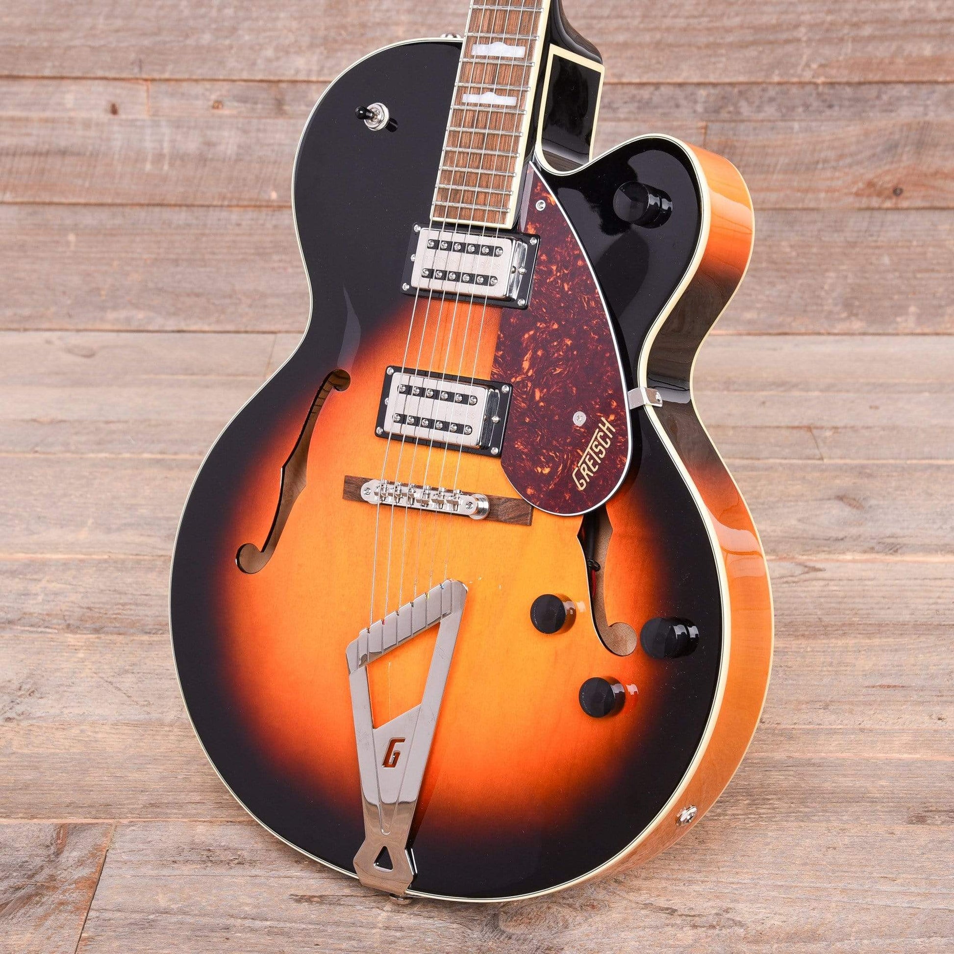 Gretsch G2420 Streamliner Hollow Body Aged Brooklyn Burst w/V-Stoptail & Broad'Tron Pickups Electric Guitars / Hollow Body