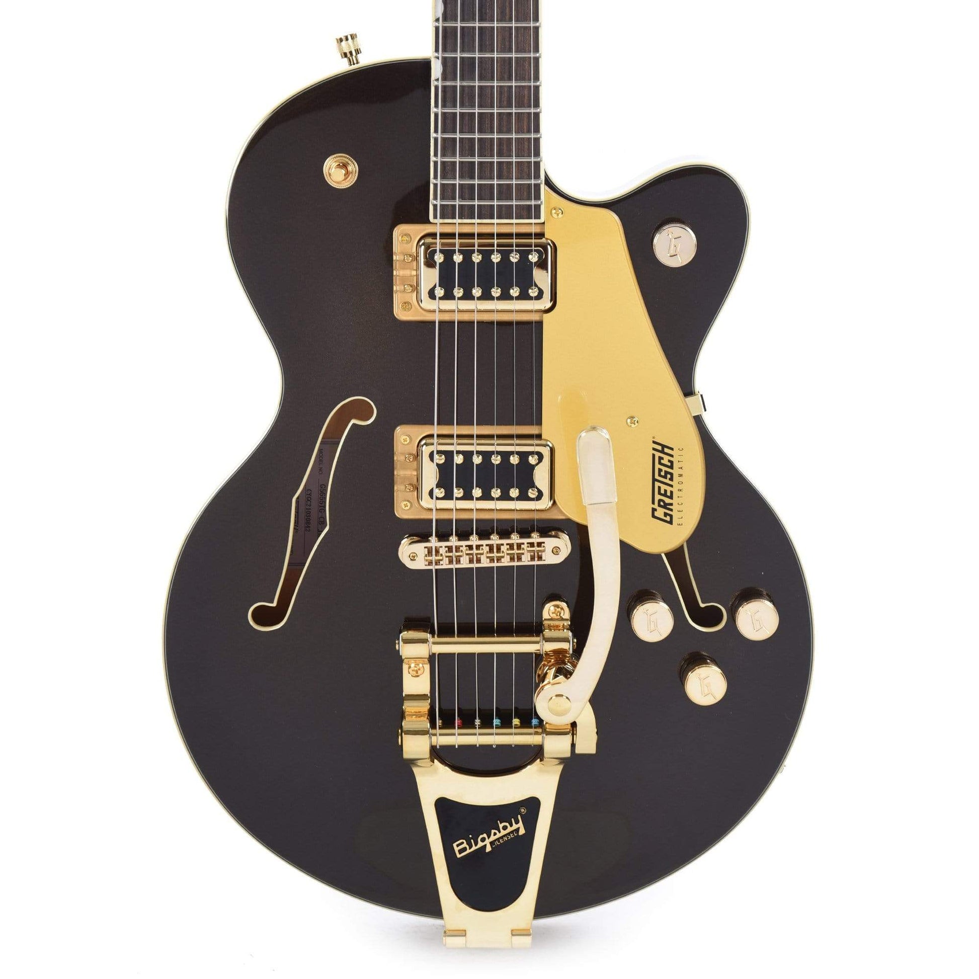 Gretsch G5655TG Electromatic Center Block Jr. Single-Cut Black Gold w/Bigsby & Gold Hardware Electric Guitars / Hollow Body