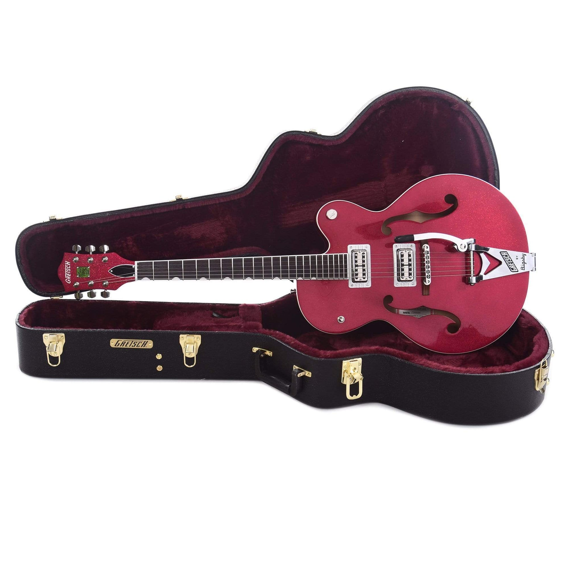 Gretsch G6120T-HR Brian Setzer Signature Hot Rod Hollow Body Magenta Sparkle w/Bigsby Electric Guitars / Hollow Body