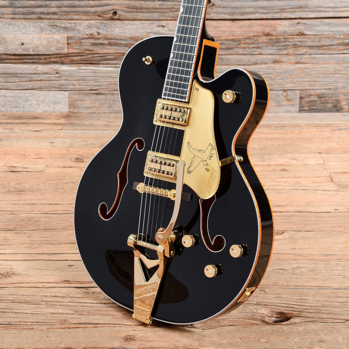 Gretsch G6136T Players Edition Falcon with String-Thru Bigsby Black Electric Guitars / Hollow Body