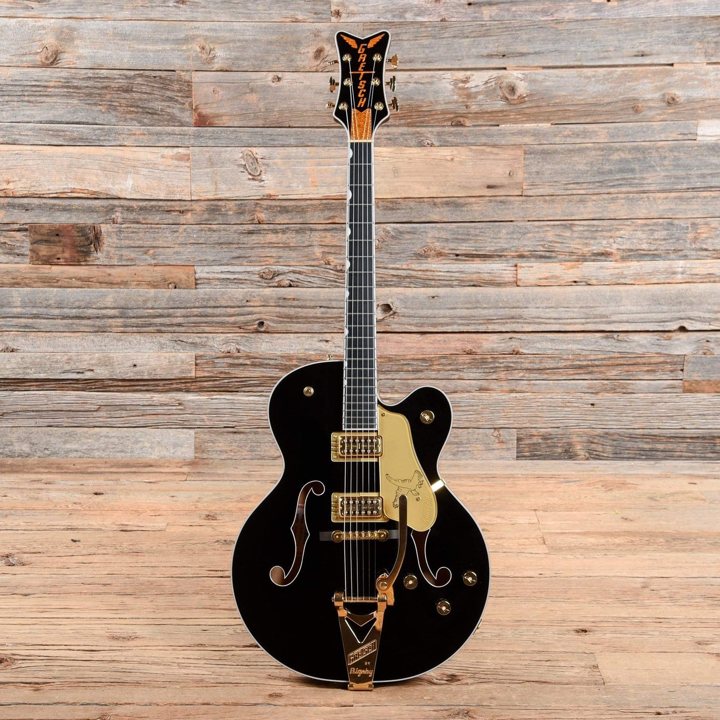 Gretsch G6136T Players Edition Falcon with String-Thru Bigsby Black Electric Guitars / Hollow Body