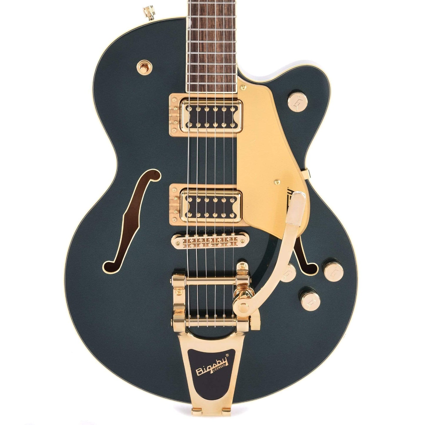 Gretsch G5655TG Electromatic Center Block Jr. Cadillac Green w/Bigsby & Black Top Broad'Tron Pickups Electric Guitars / Semi-Hollow