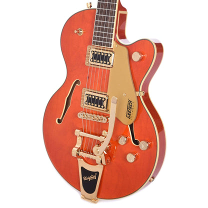 Gretsch G5655TG Electromatic Center Block Jr. Orange w/Bigsby & Black Top Broad'Tron Pickups Electric Guitars / Semi-Hollow