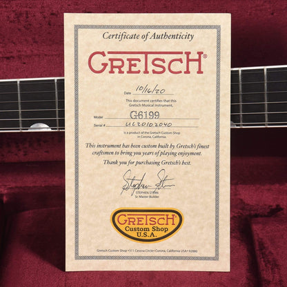 Gretsch Custom Shop Ebony Caddy Bo Relic w/Ebony Fingerboard & ThroBak SLE-101 Pickups Masterbuilt by Stephen Stern Electric Guitars / Solid Body