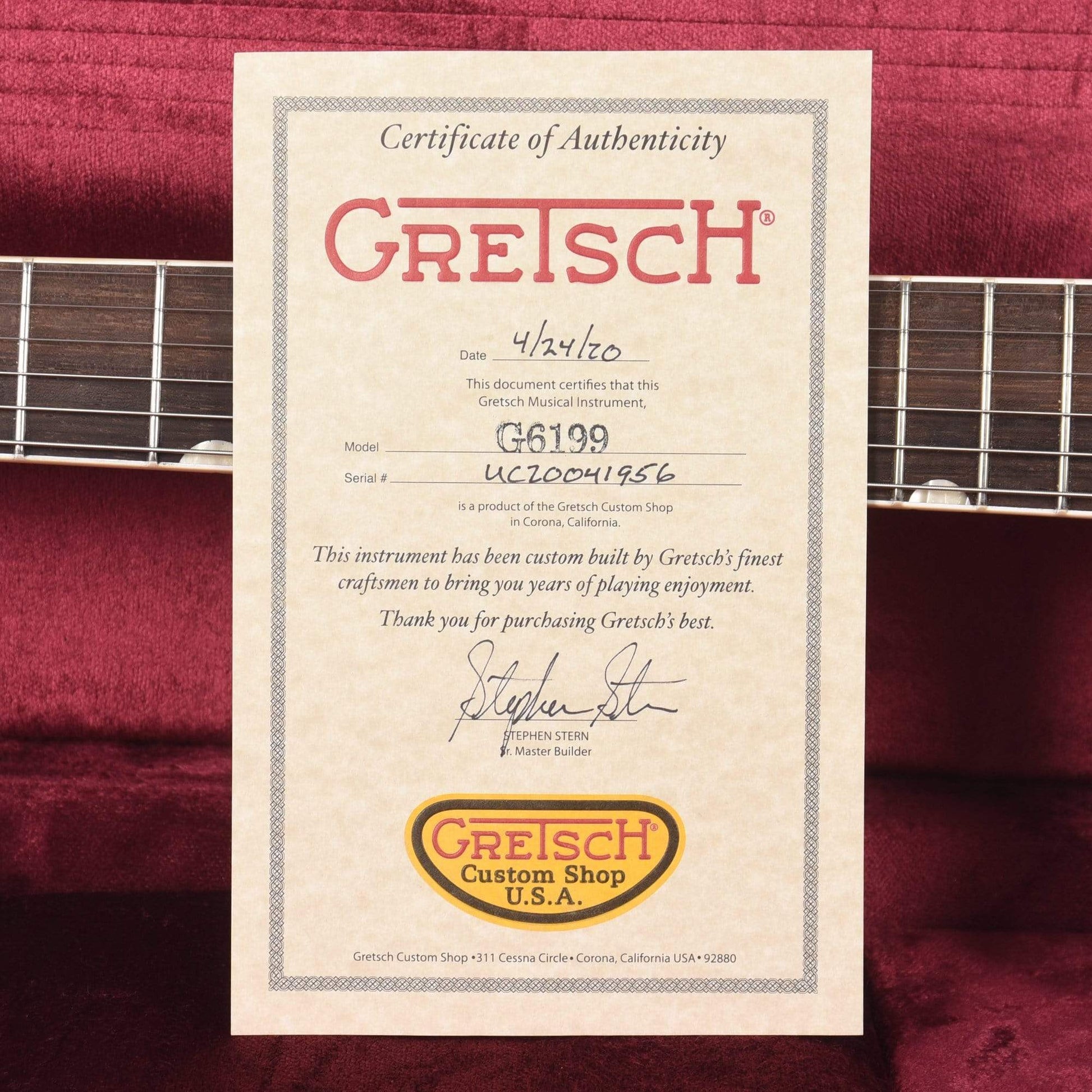 Gretsch Custom Shop Korina Caddy Bo Relic w/Brazilian Rosewood Fingerboard & ThroBak SLE-101 Pickups Masterbuilt by Stephen Stern Electric Guitars / Solid Body