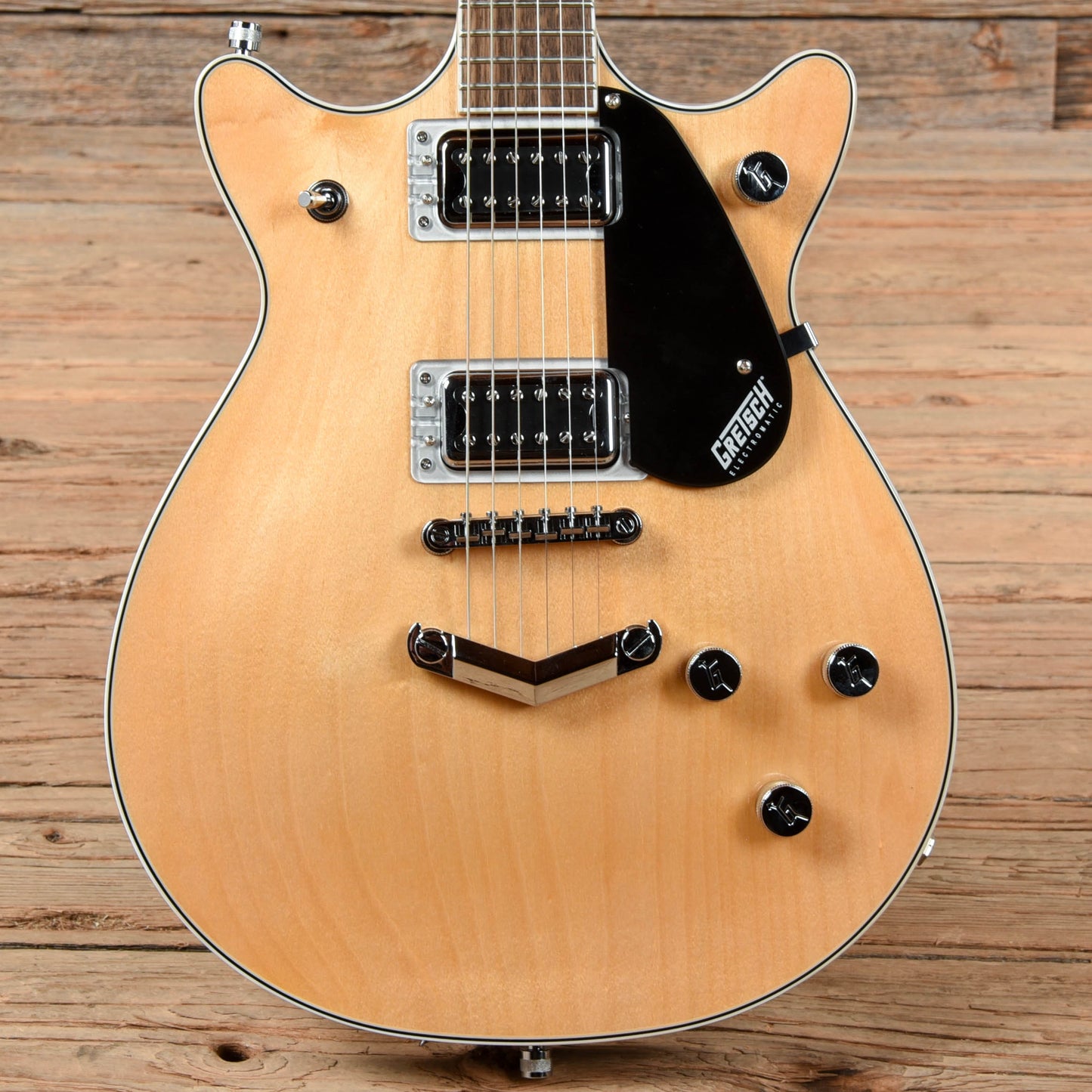 Gretsch G5222 Electromatic Double Jet BT Aged Natural w/V-Stoptail Electric Guitars / Solid Body