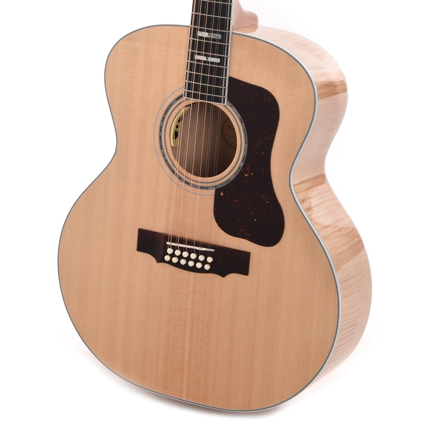 Guild USA F-512E Maple Jumbo 12-String Sitka/Archback Maple Blonde Acoustic Guitars / 12-String