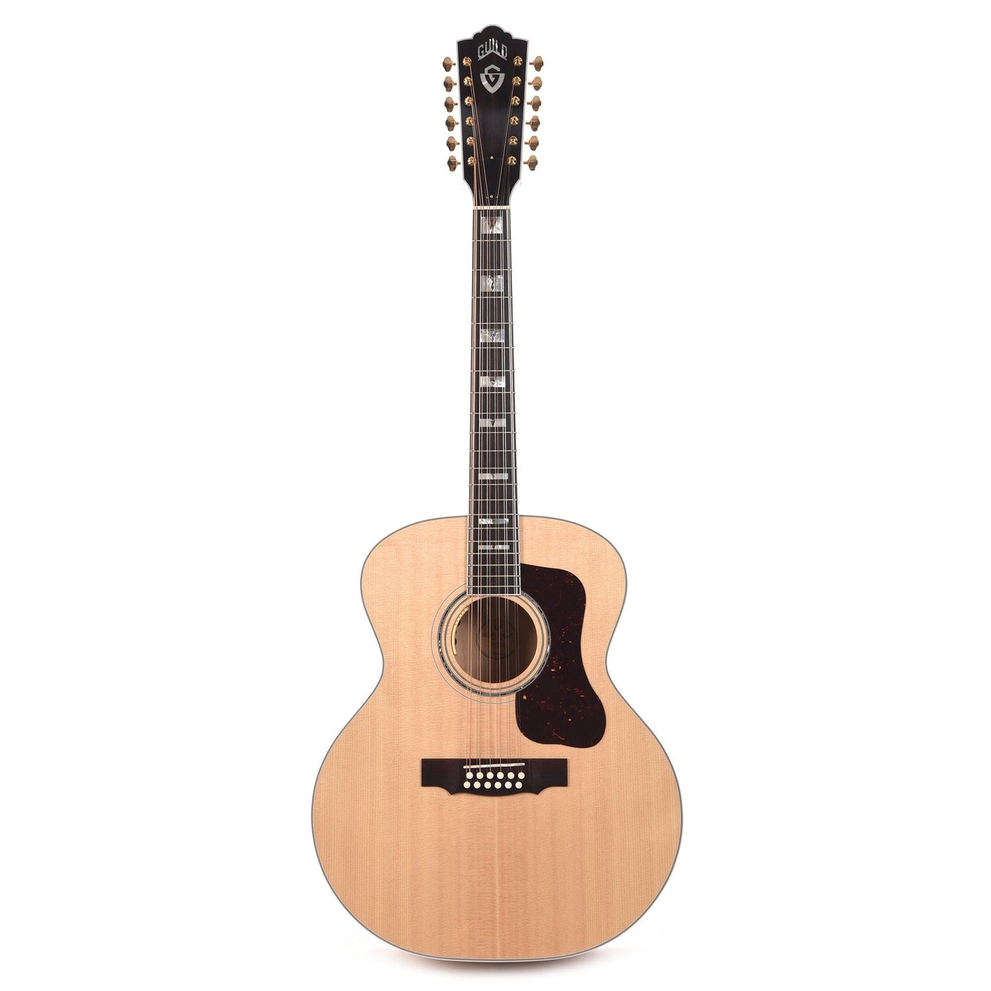 Guild USA F-512E Maple Jumbo 12-String Sitka/Archback Maple Blonde Acoustic Guitars / 12-String