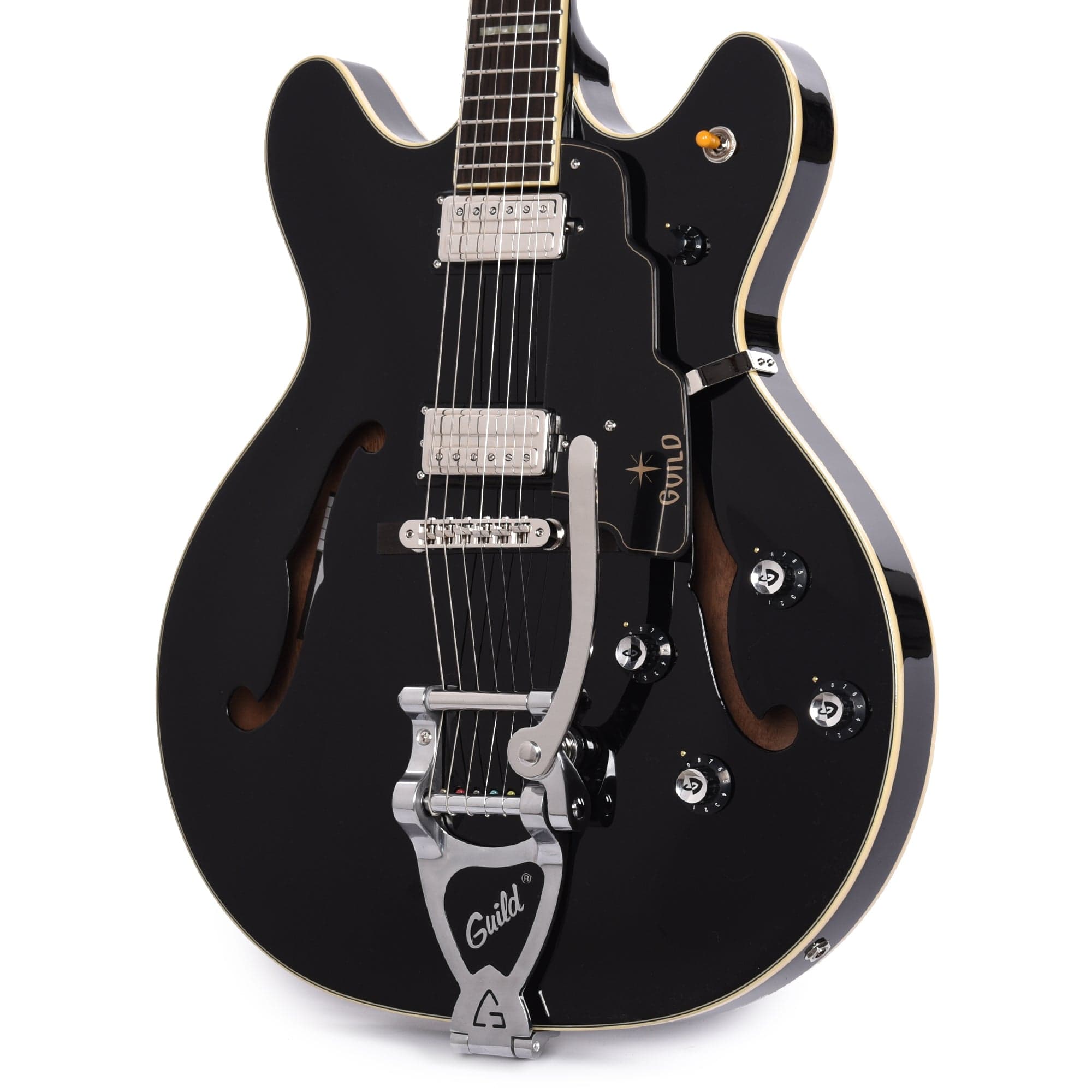 Guild Starfire V Newark Black Electric Guitars / Semi-Hollow