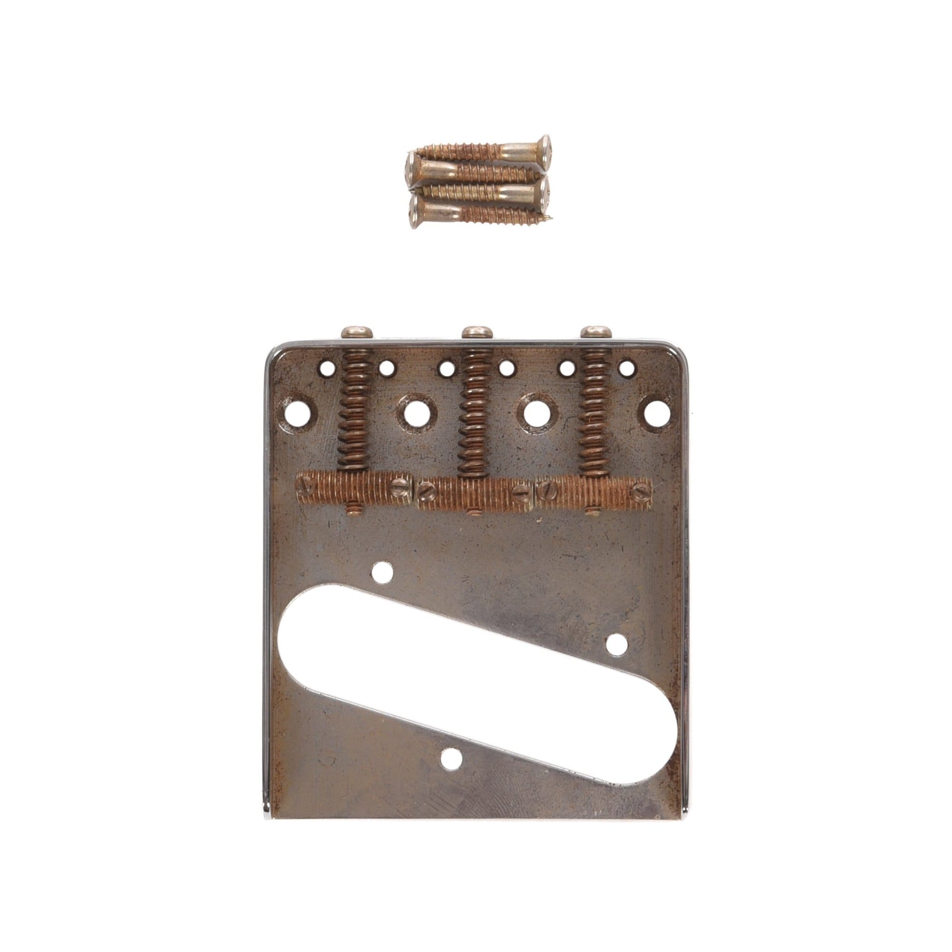 GuitarSlinger Tele Bridge Aged Threated Saddles 60 Style Parts / Guitar Parts / Bridges