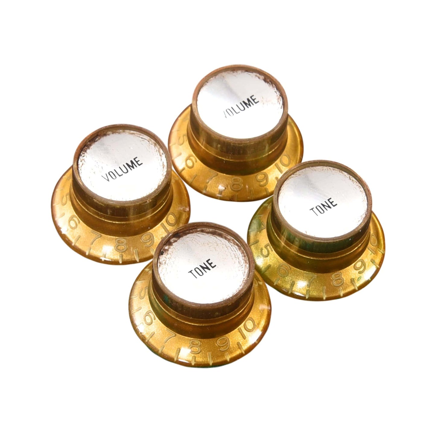 GuitarSlinger Gold Reflector Knobs Set Parts / Knobs