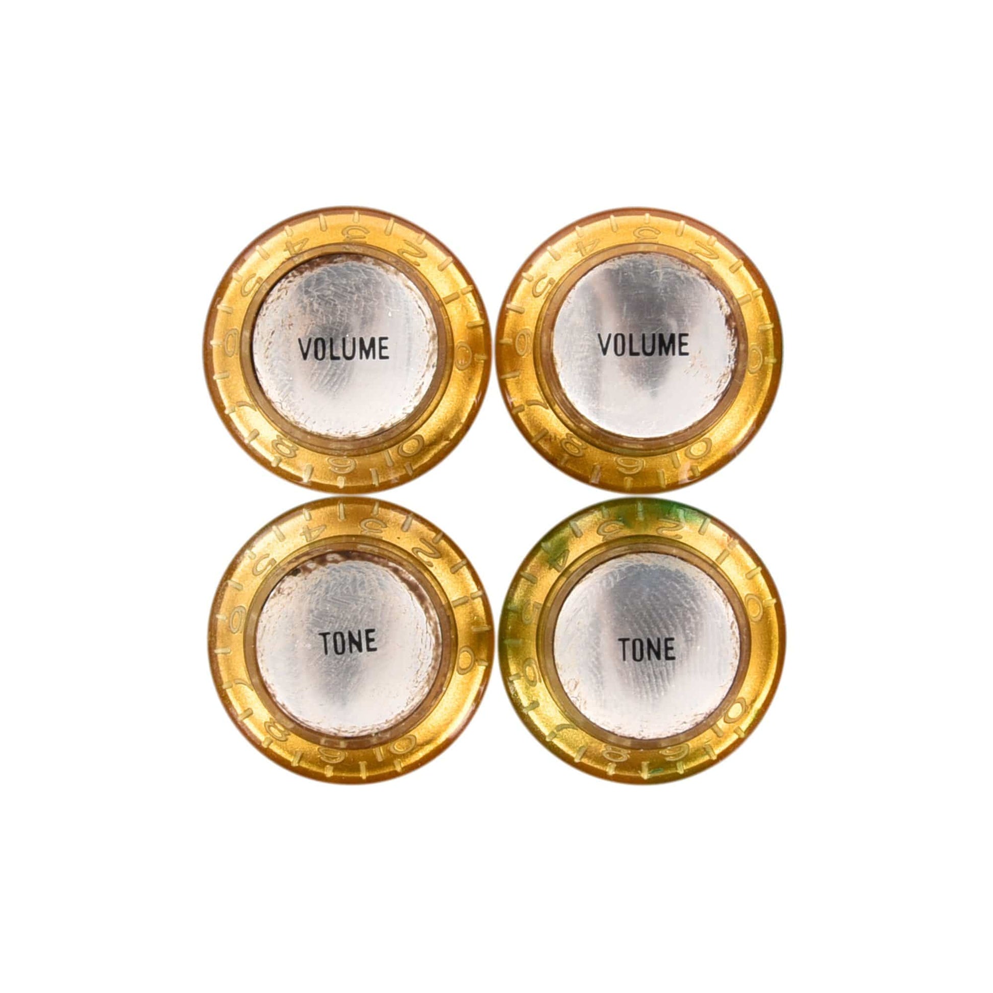 GuitarSlinger Gold Reflector Knobs Set Parts / Knobs