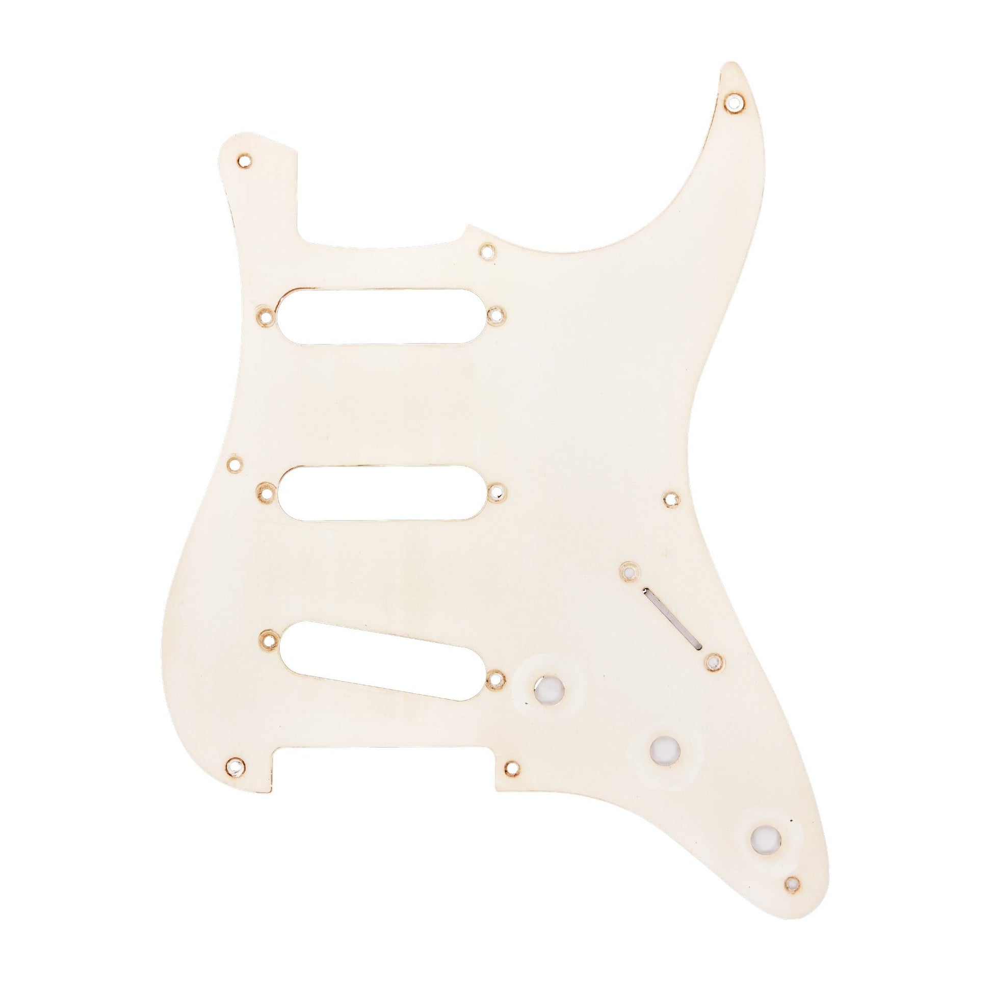 GuitarSlinger 50s Strat Pickguard White 1-Ply 1.6mm Parts / Pickguards