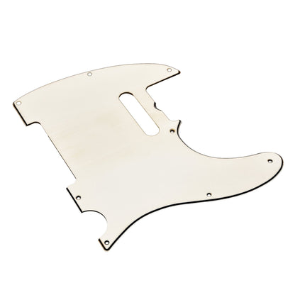 GuitarSlinger 60s Tele Pickguard Parchment 3-Ply Parts / Pickguards