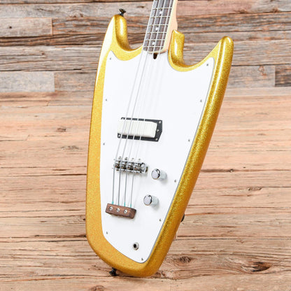 Hallmark Swept Wing Bass Gold Sparkle 2008 Bass Guitars / 4-String