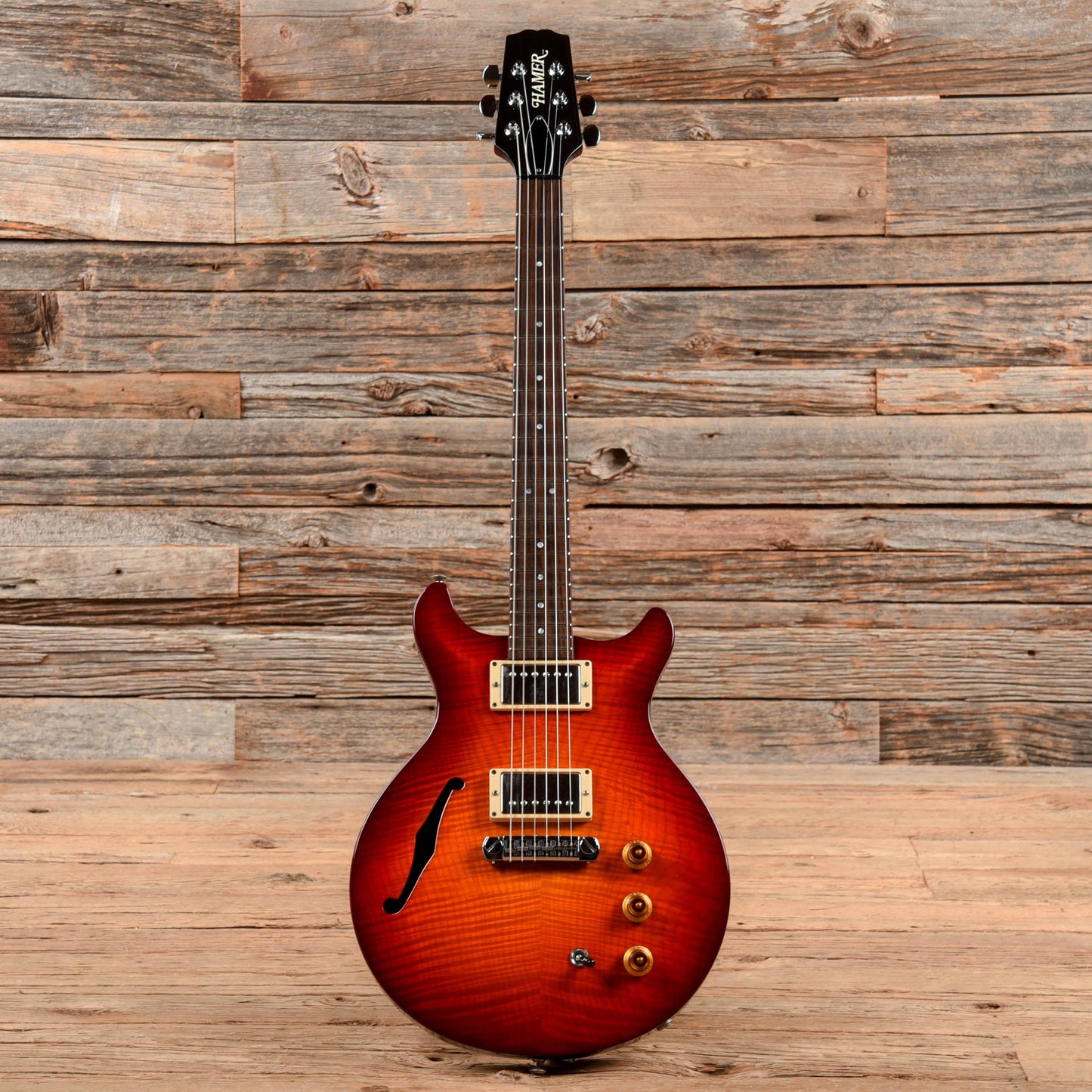 Hamer Artist Flame Top Sunburst Electric Guitars / Semi-Hollow