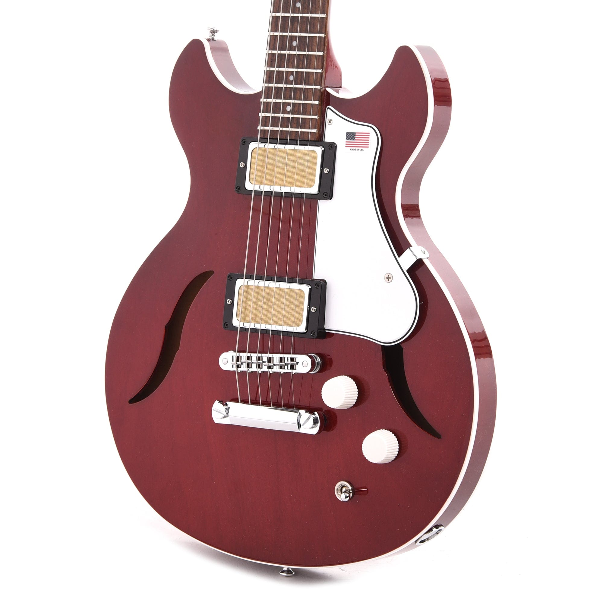 Harmony Comet Trans Red Electric Guitars / Semi-Hollow