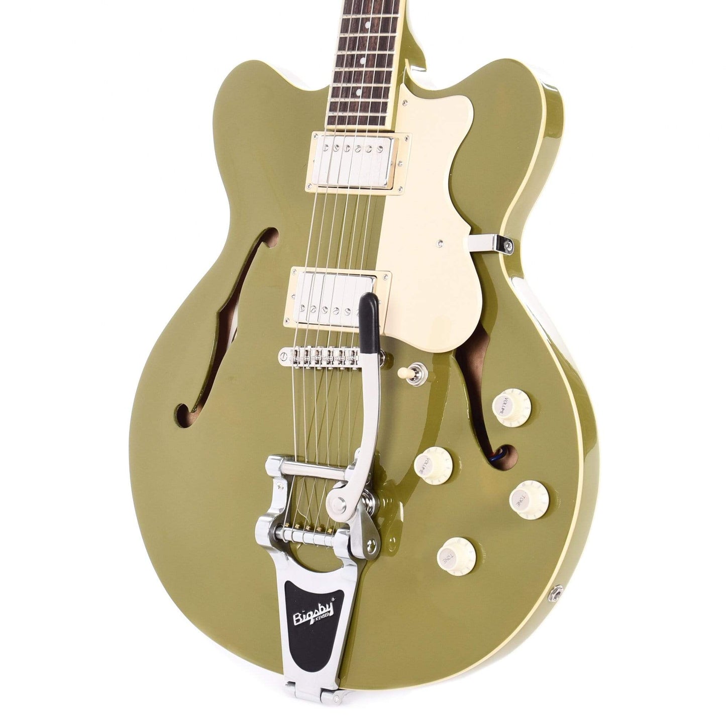 Hofner Contemporary Verythin Olive Green w/Bigsby Electric Guitars / Semi-Hollow